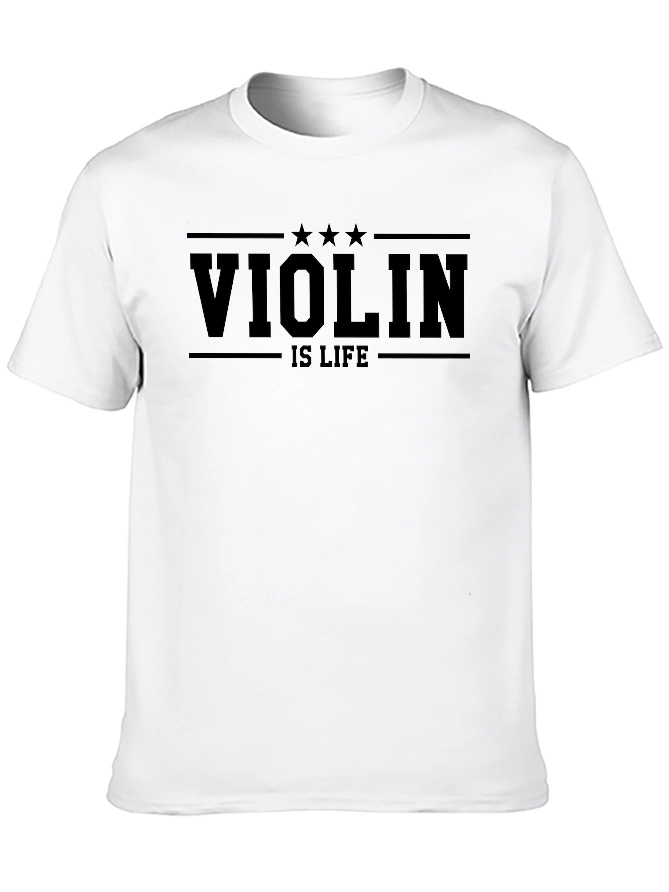 Violin Is Life Black T-Shirt Musician Tee
