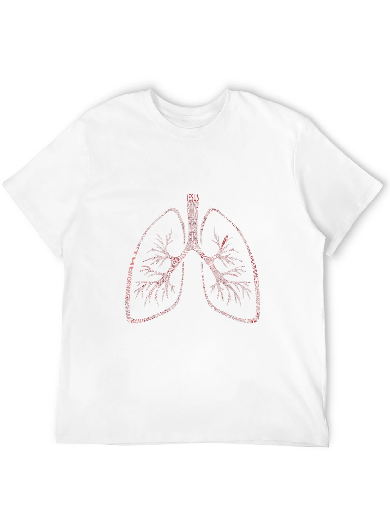 Lungs Word Art T-Shirt - Jesus Christian Theme