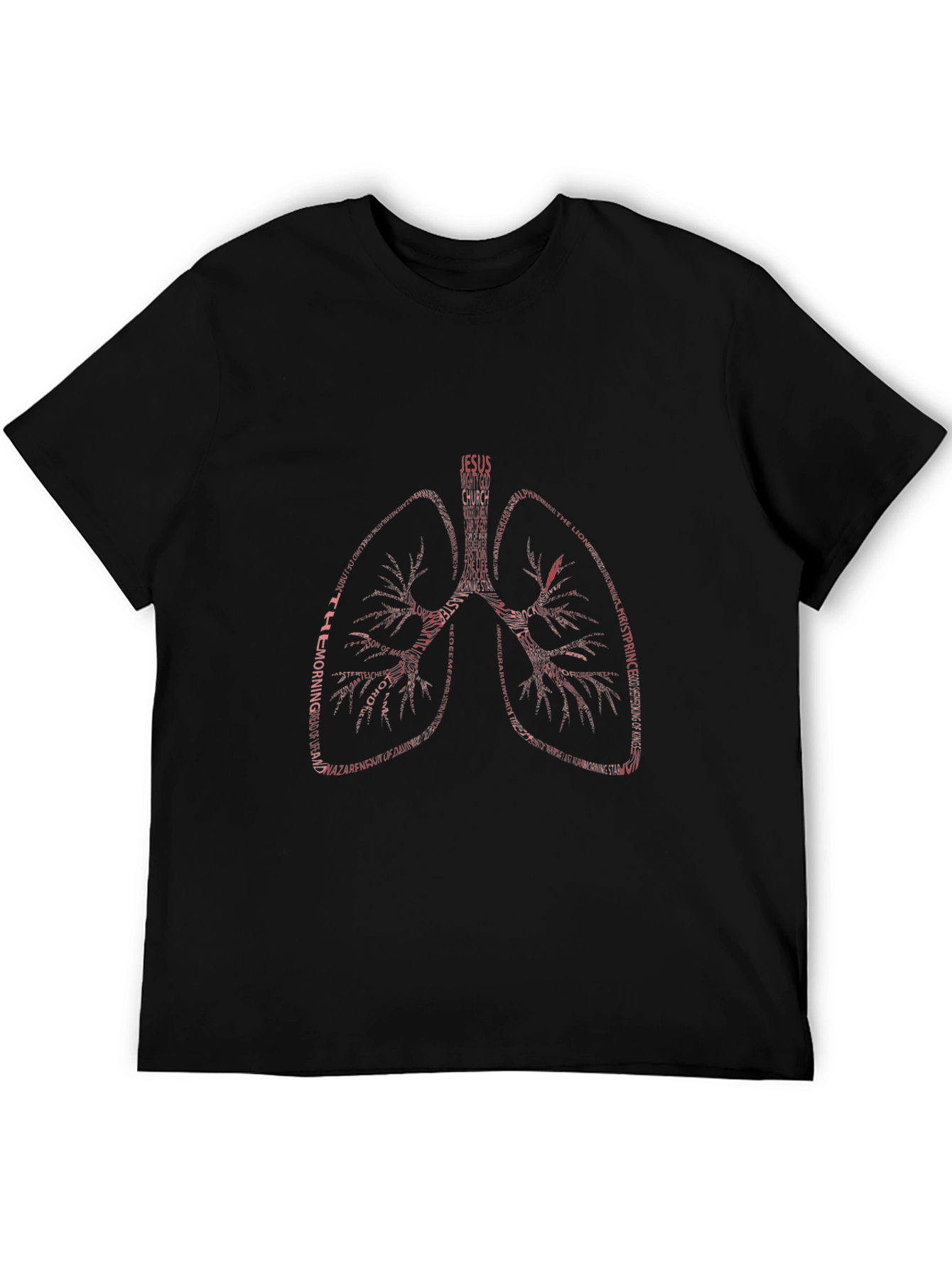 Lungs Word Art T-Shirt - Jesus Christian Theme