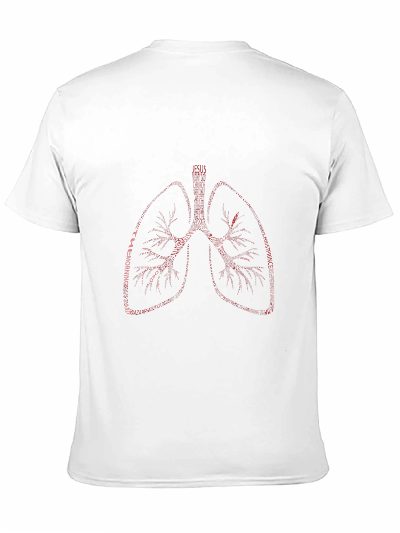 Lungs Word Art T-Shirt - Jesus Christian Theme