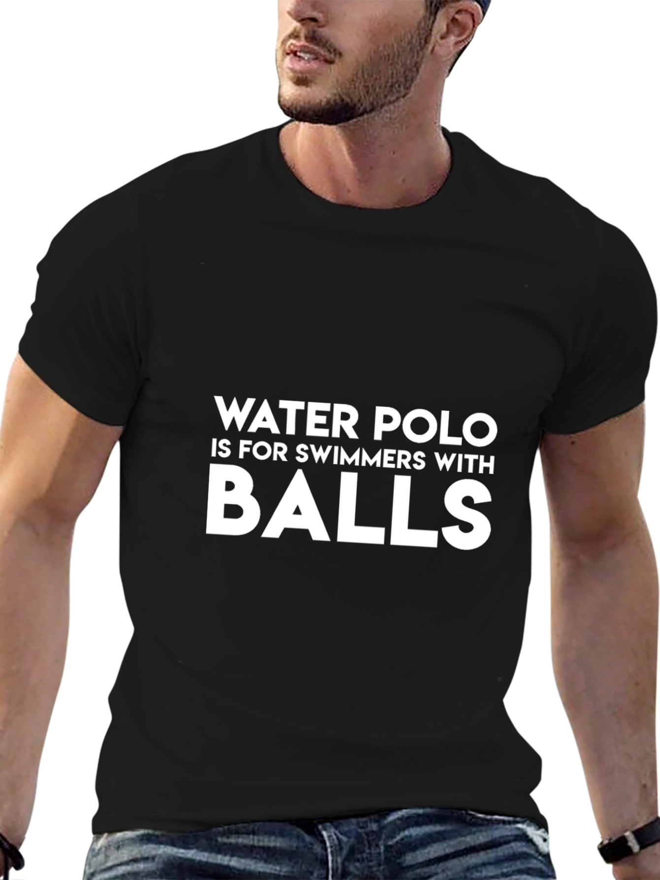 Water Polo Swimmers Balls Graphic Tee