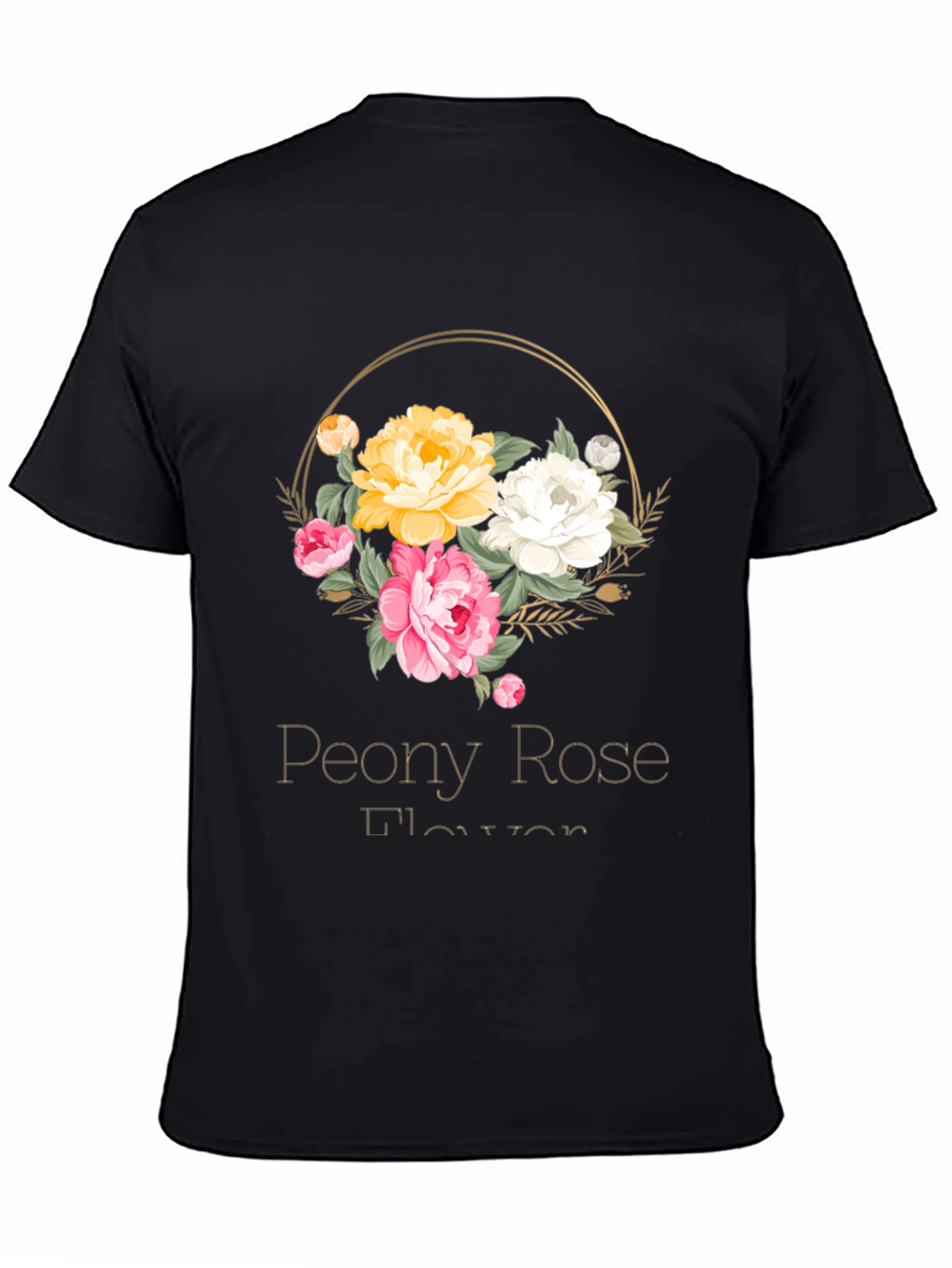 Peony Rose Flower T-Shirt Floral Graphic Tee