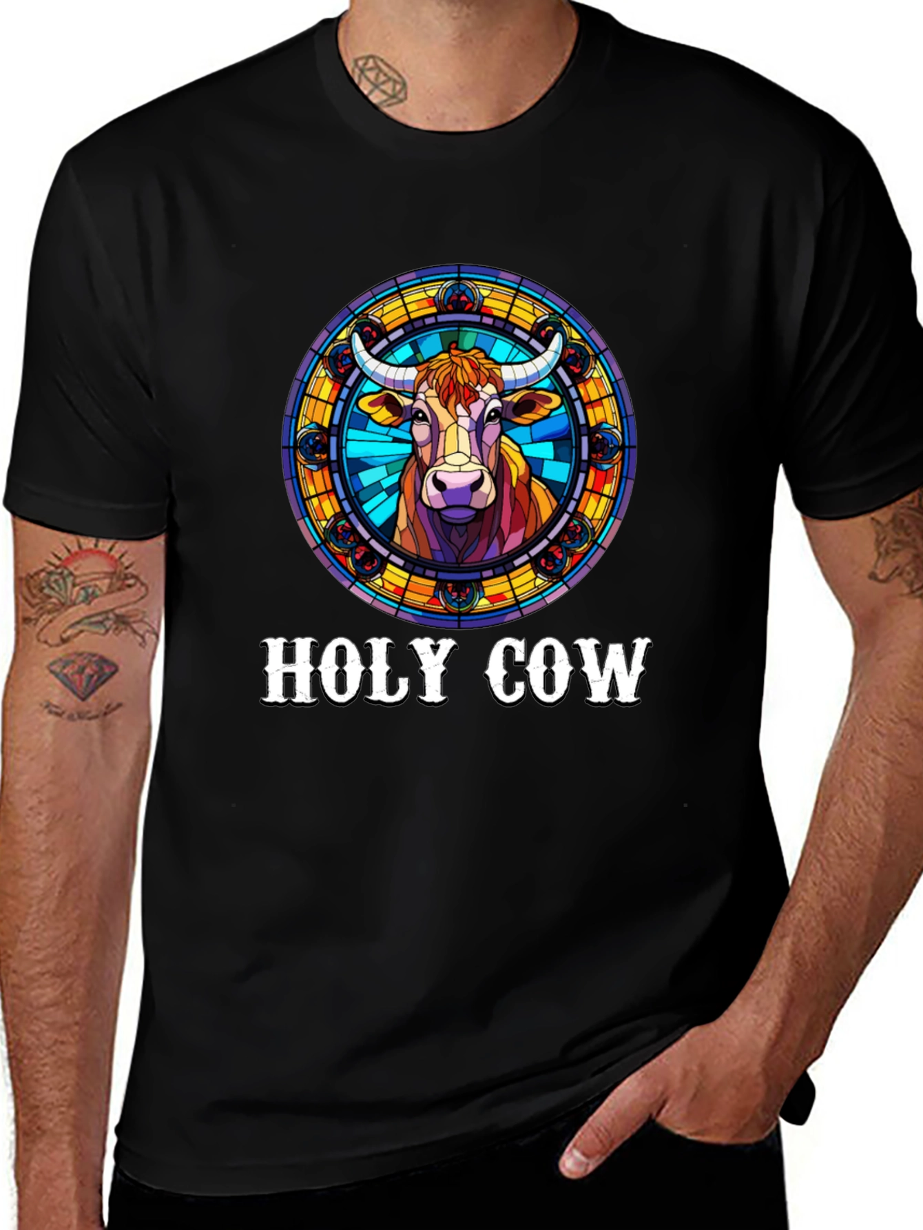 Holy Cow Graphic T-Shirt - Unique Design