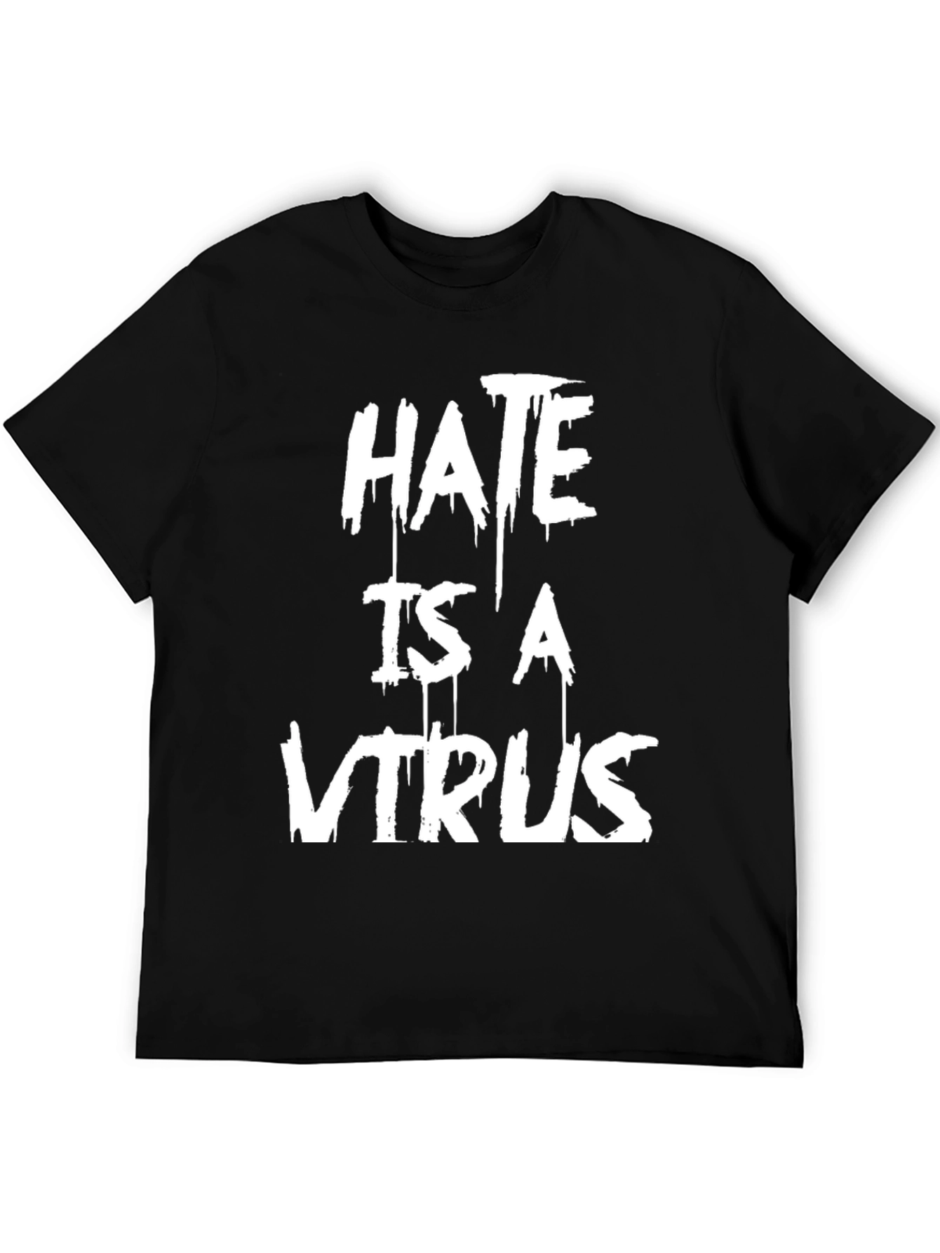 Hate is a Virus Graphic T-Shirt - Black