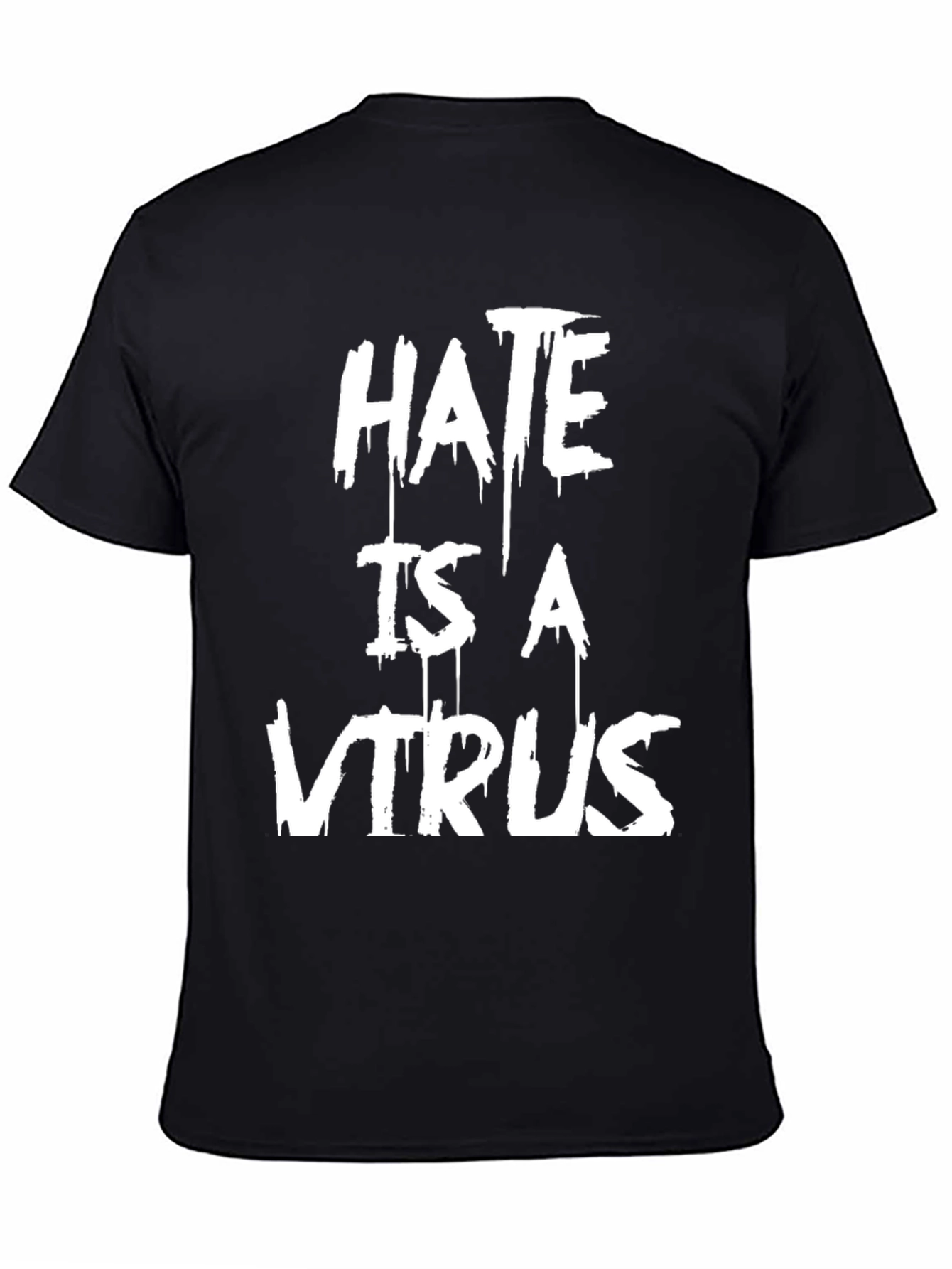 Hate is a Virus Graphic T-Shirt - Black