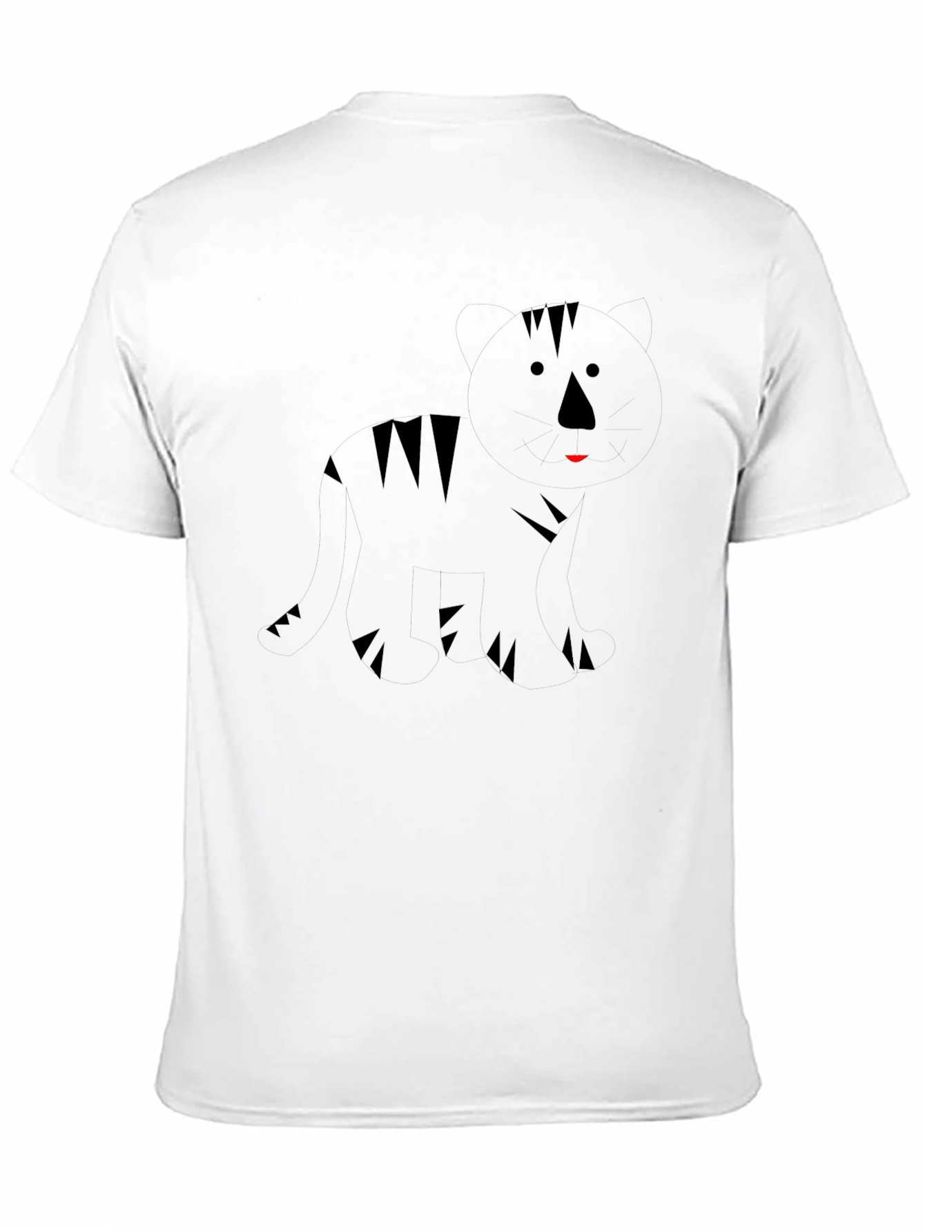 Abstract Zebra Graphic Black T-Shirt