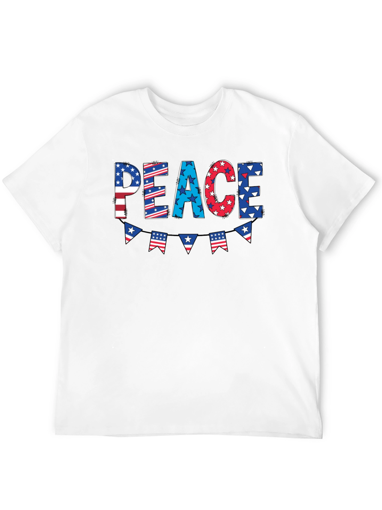 Patriotic Peace Graphic Tee - 4th of July T-Shirt