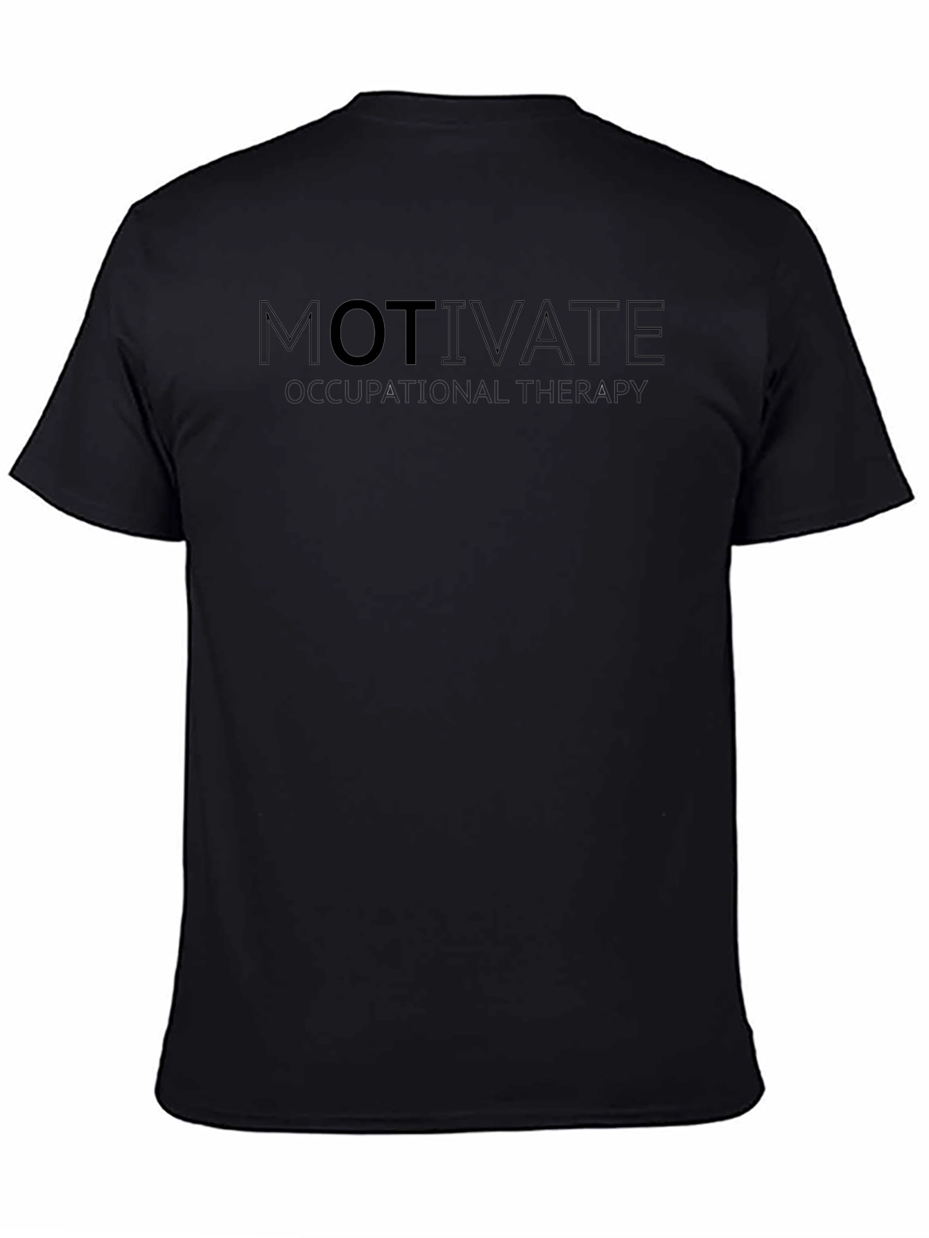 Motivate Inspirational Black T-Shirt for Men