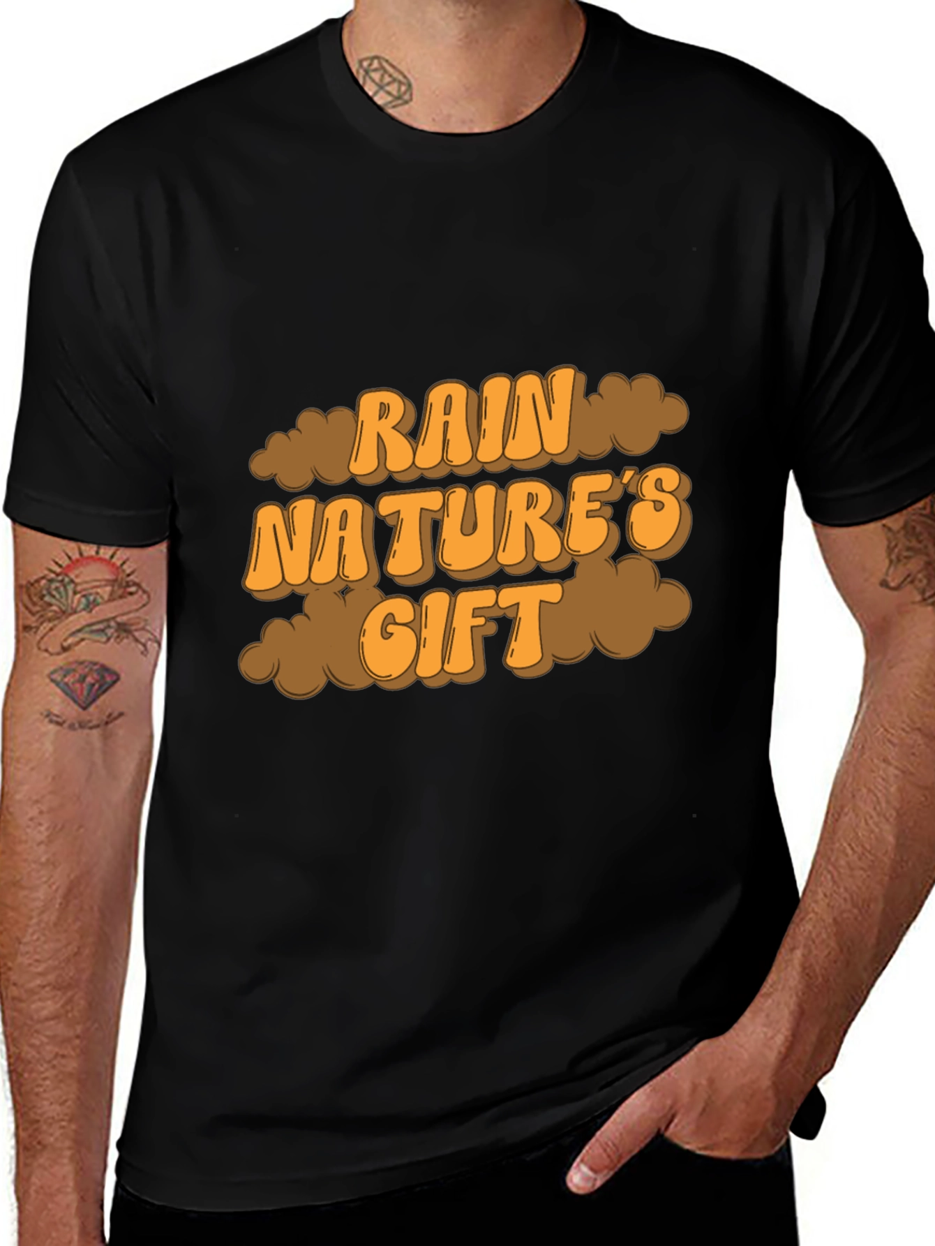 Rain Natures Gift Black Graphic Tee