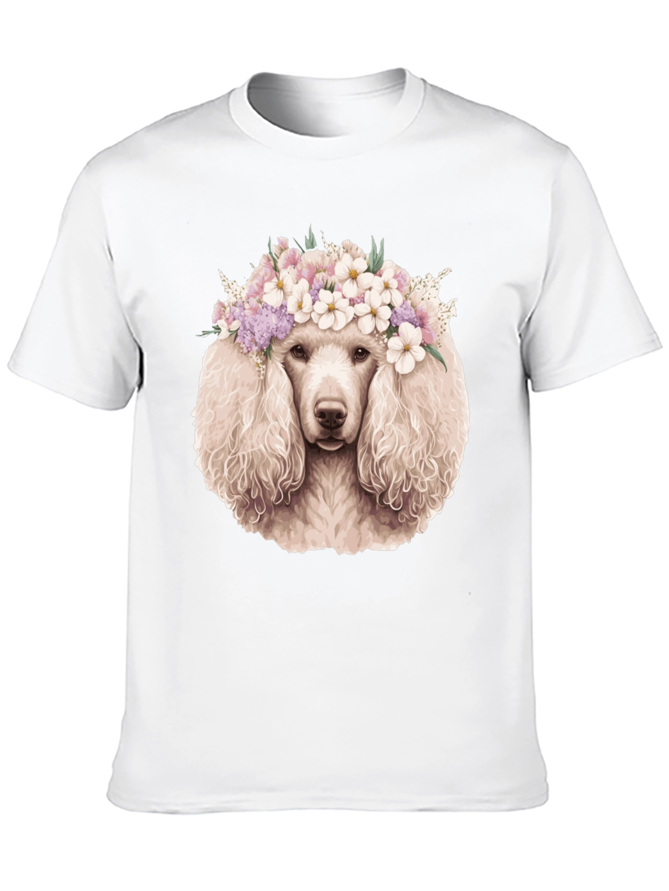 Poodle Flower Crown Graphic Tee