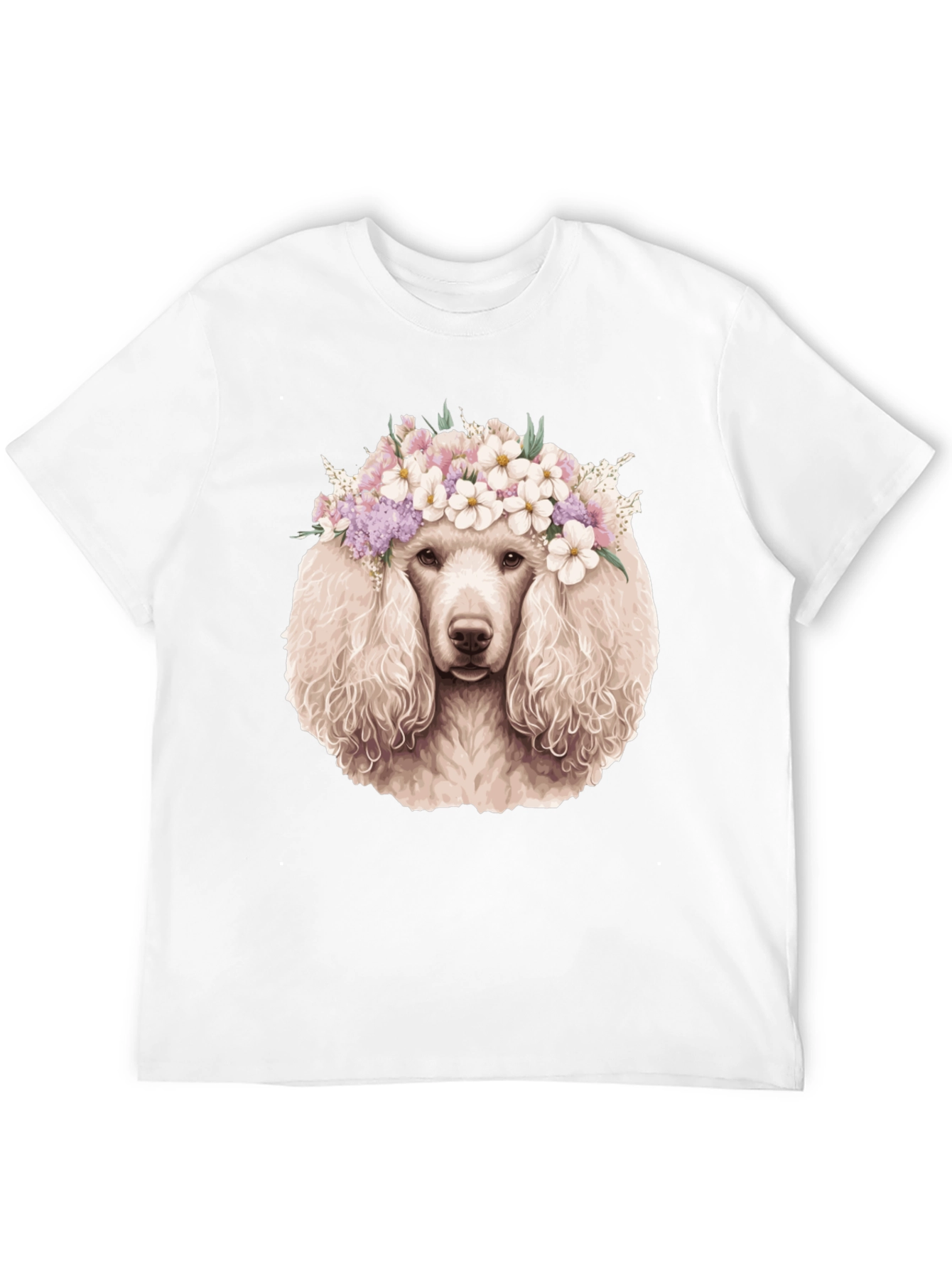Poodle Flower Crown Graphic Tee
