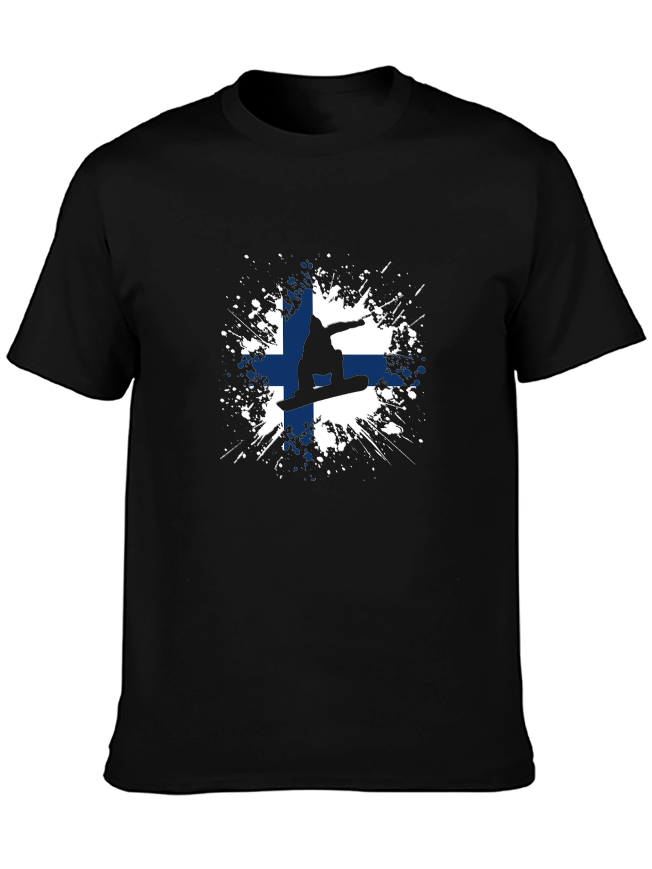 Finland Snowboarder Tee - Cool Finnish Flag T-Shirt