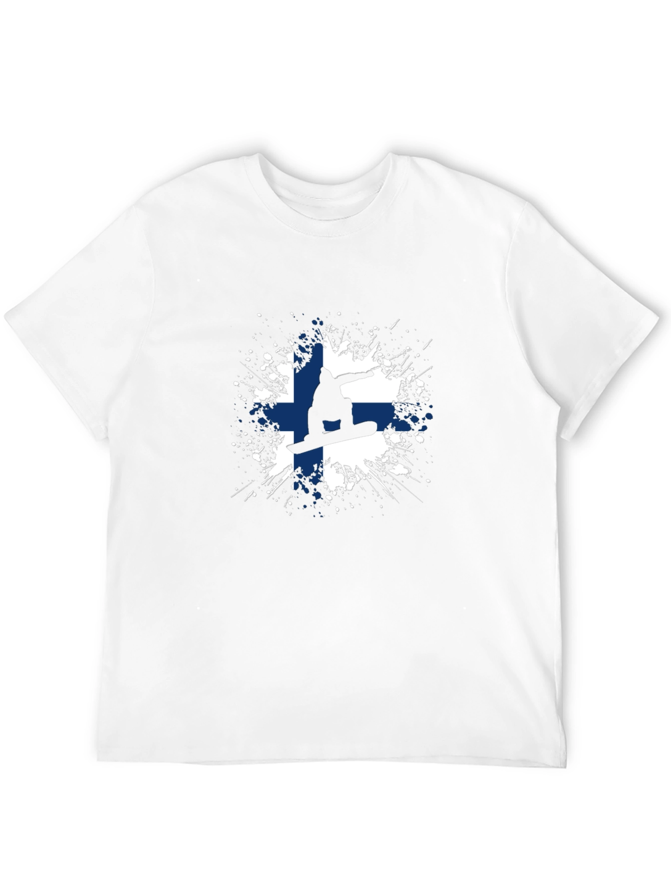 Finland Snowboarder Tee - Cool Finnish Flag T-Shirt