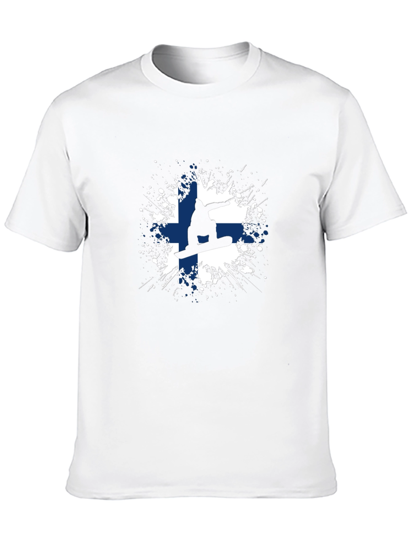 Finland Snowboarder Tee - Cool Finnish Flag T-Shirt