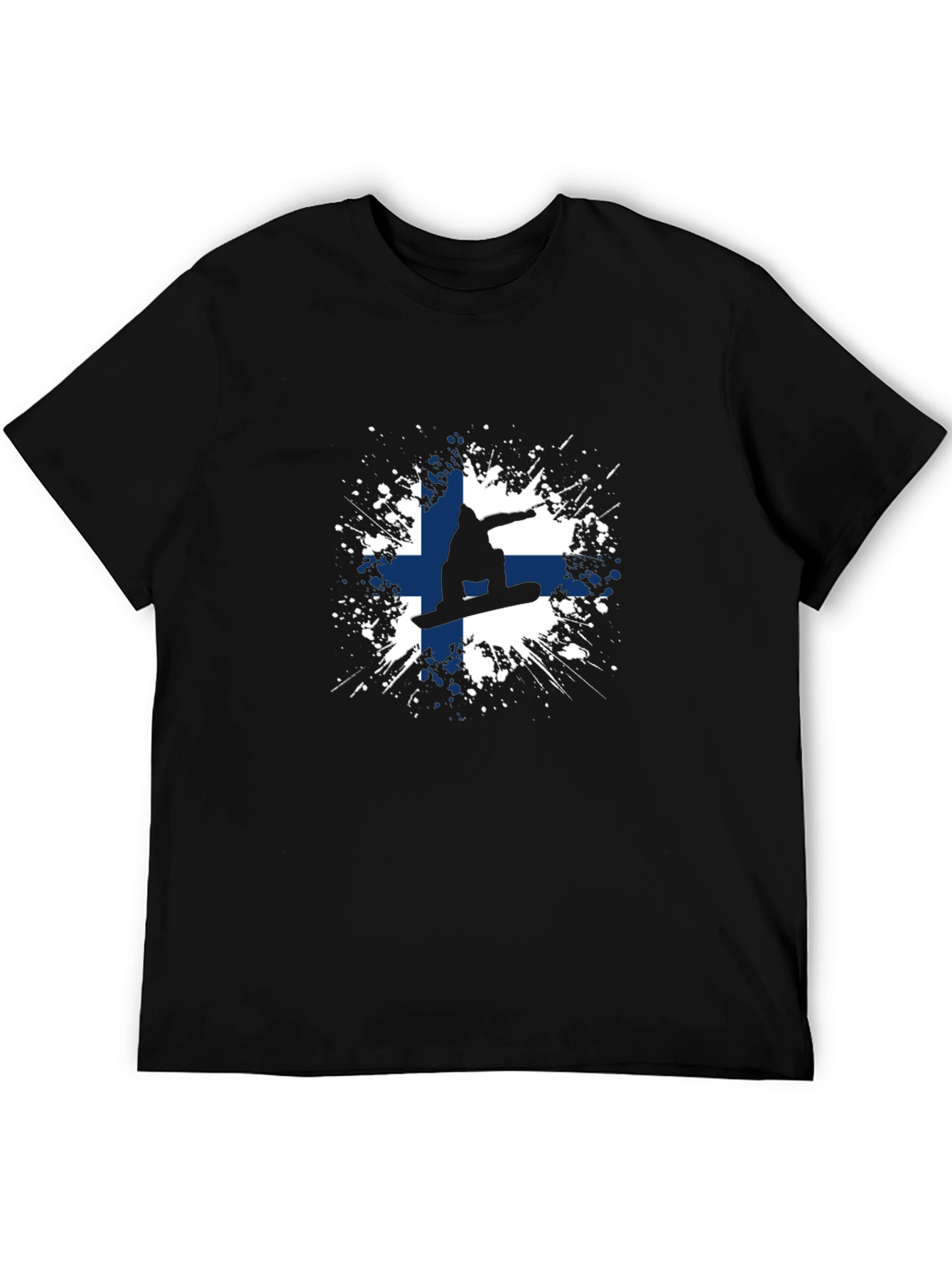 Finland Snowboarder Tee - Cool Finnish Flag T-Shirt