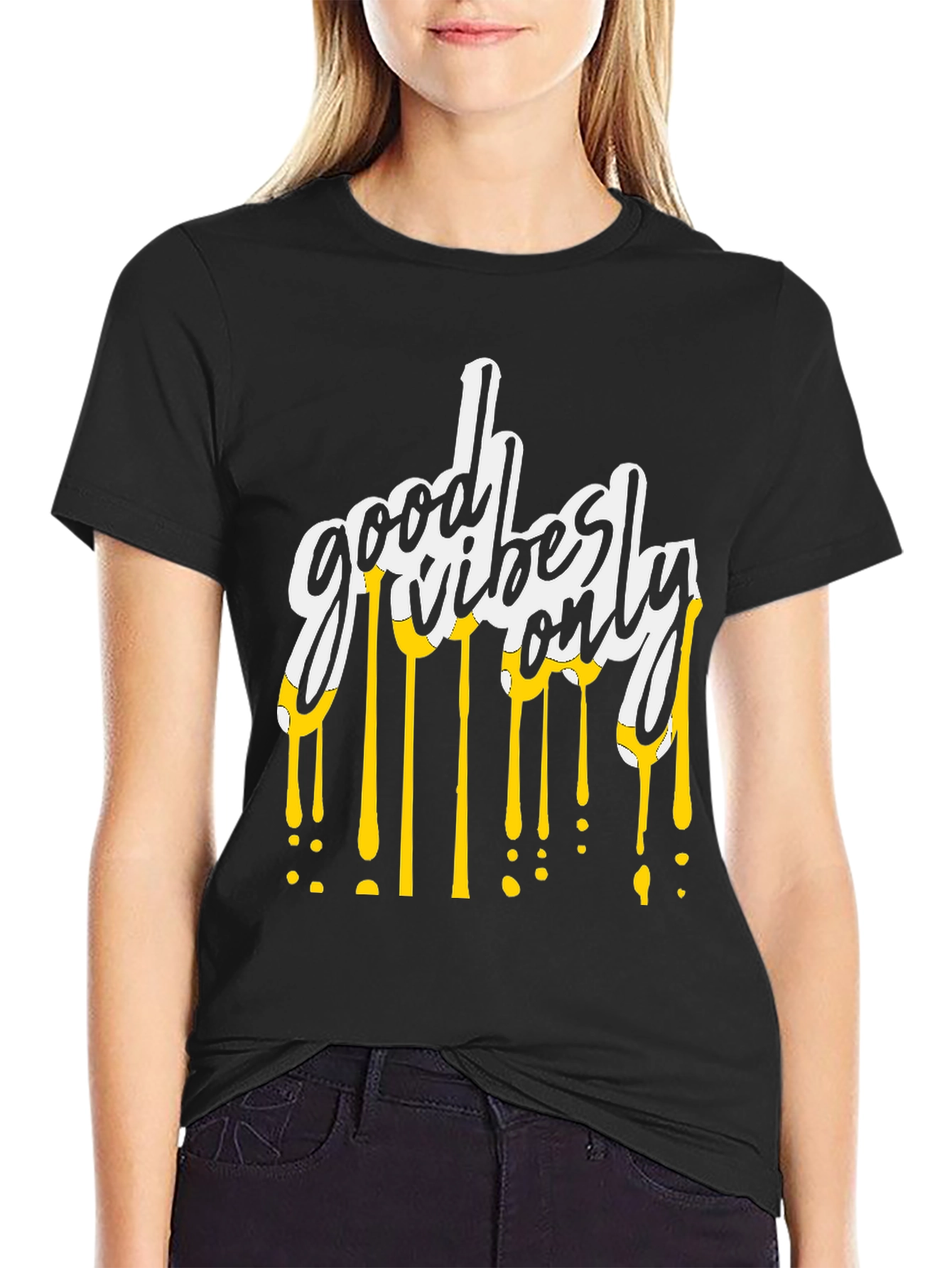 Good Vibes Only Graphic Tee - Black