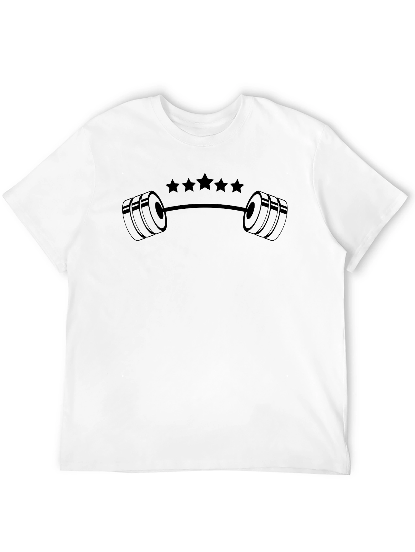 Weightlifting Star T-Shirt - Black Gym Tee