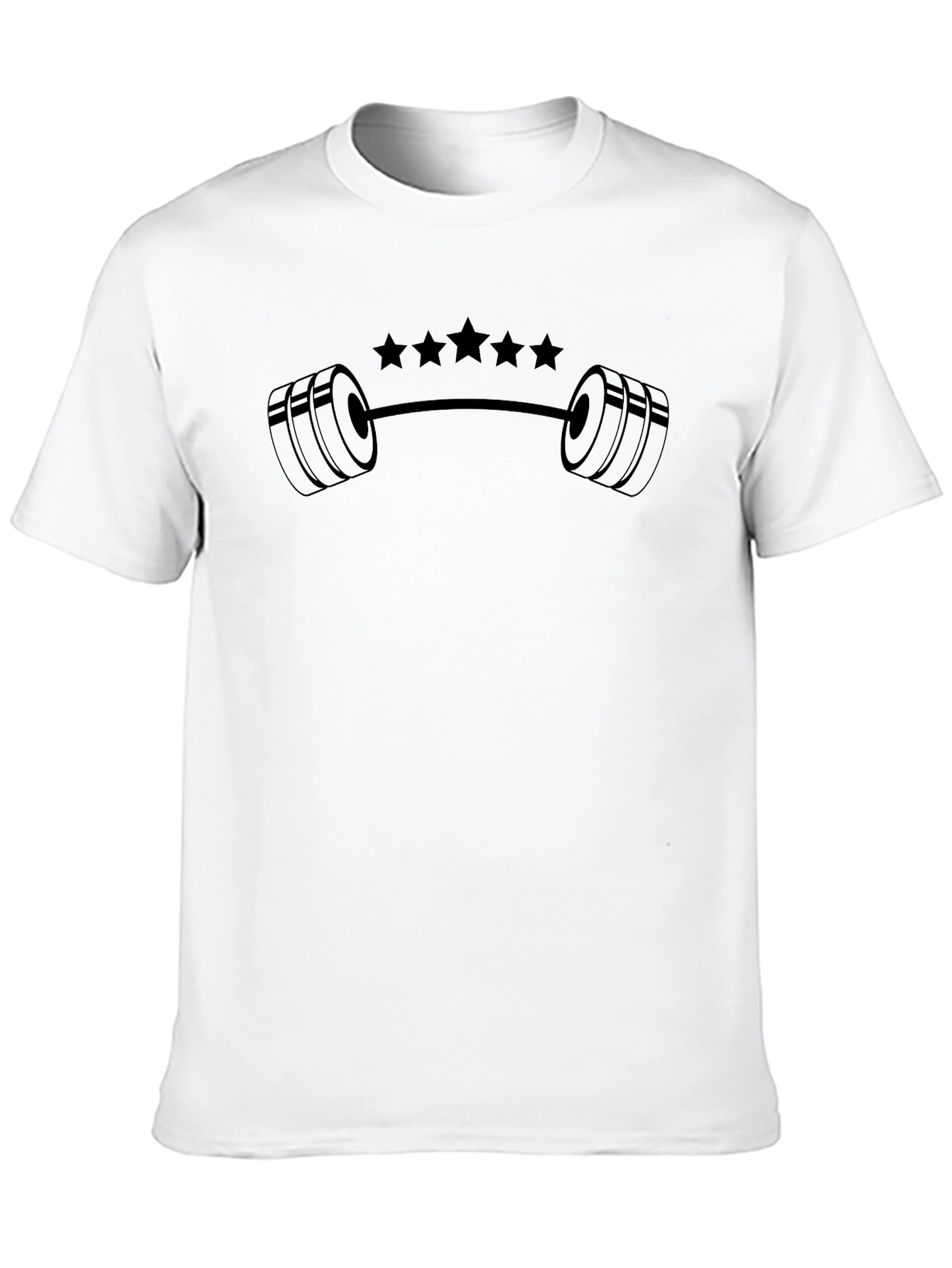 Weightlifting Star T-Shirt - Black Gym Tee