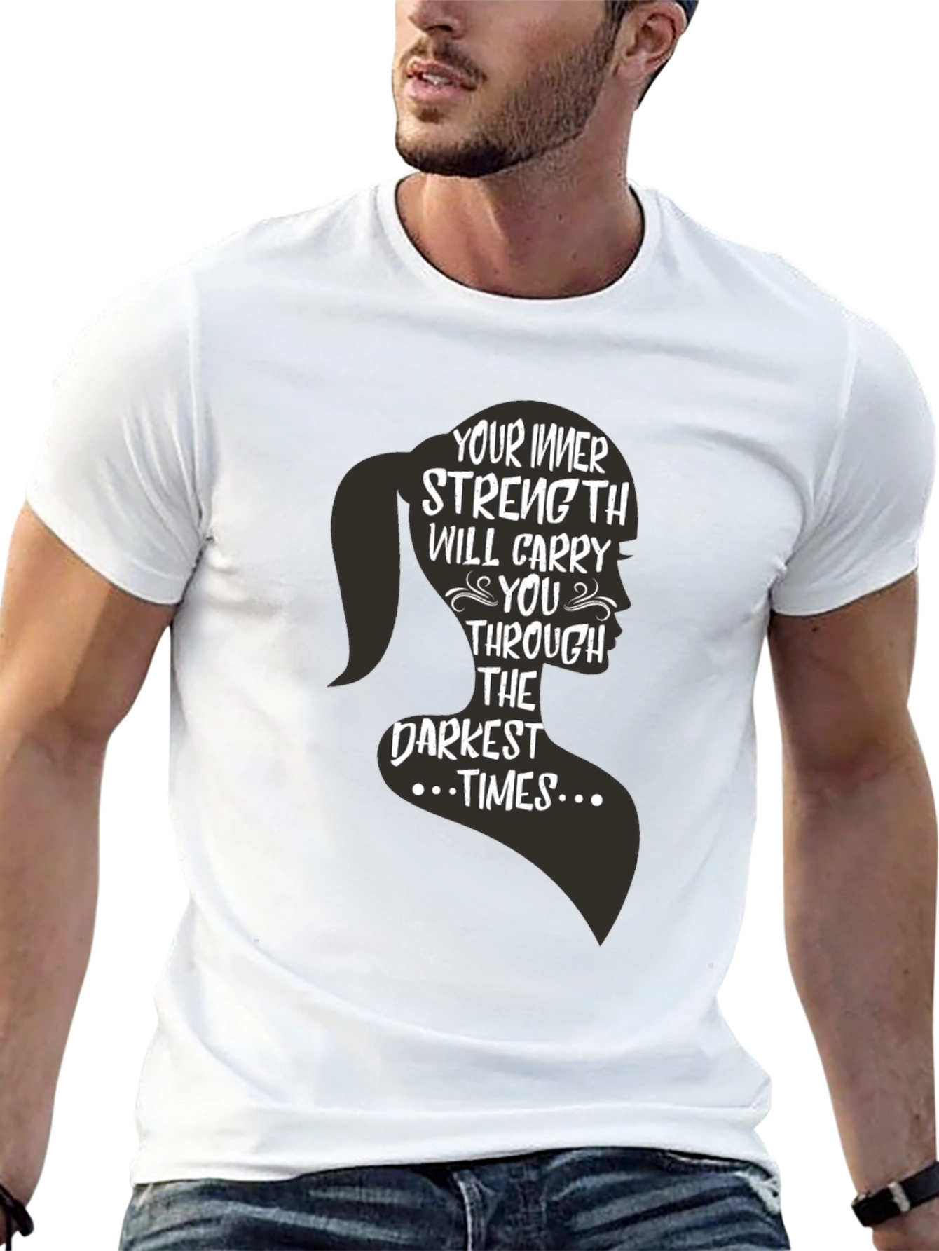 Inner Strength Womens Silhouette Graphic T-Shirt