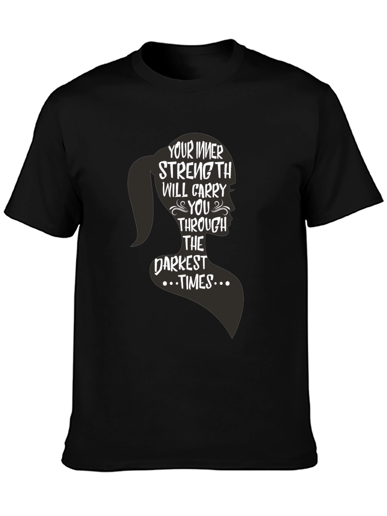 Inner Strength Womens Silhouette Graphic T-Shirt