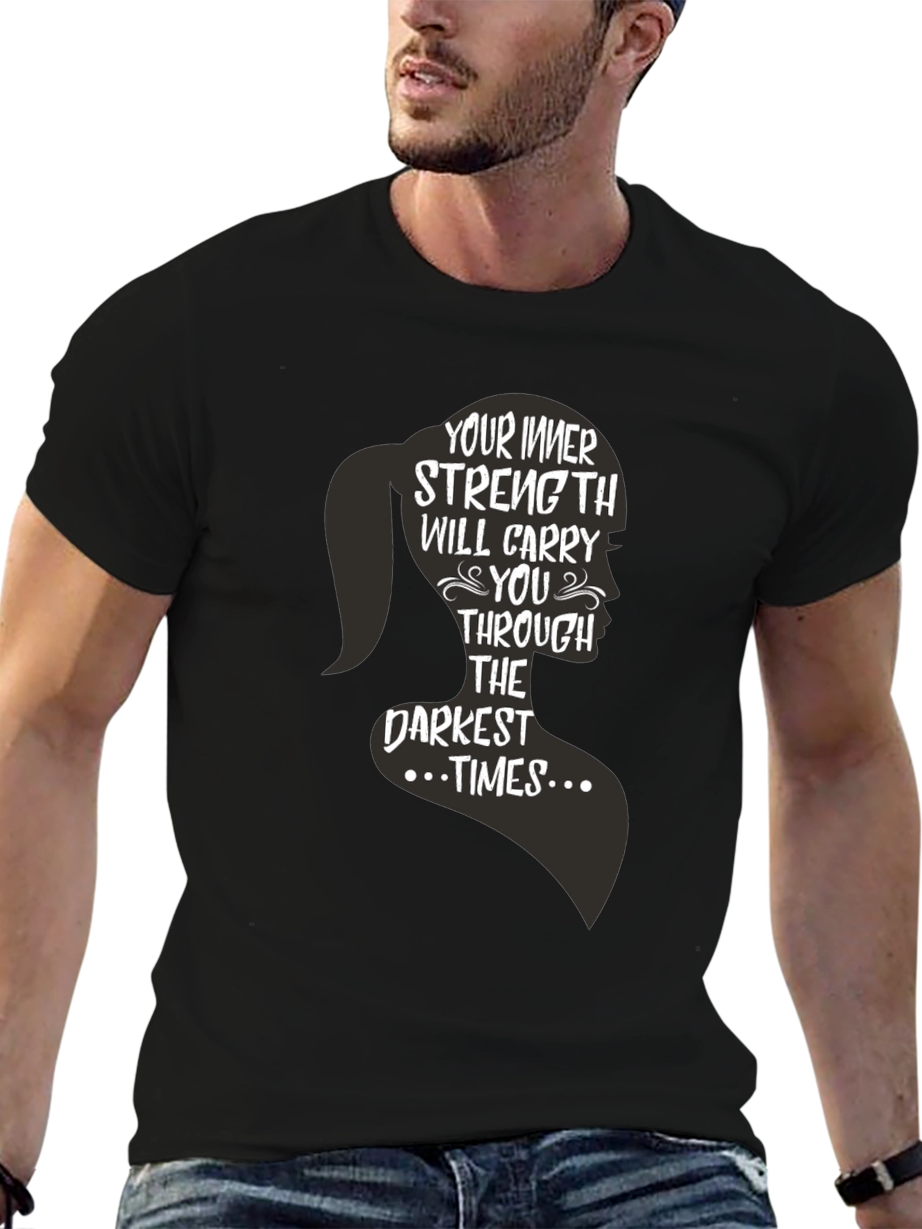 Inner Strength Womens Silhouette Graphic T-Shirt