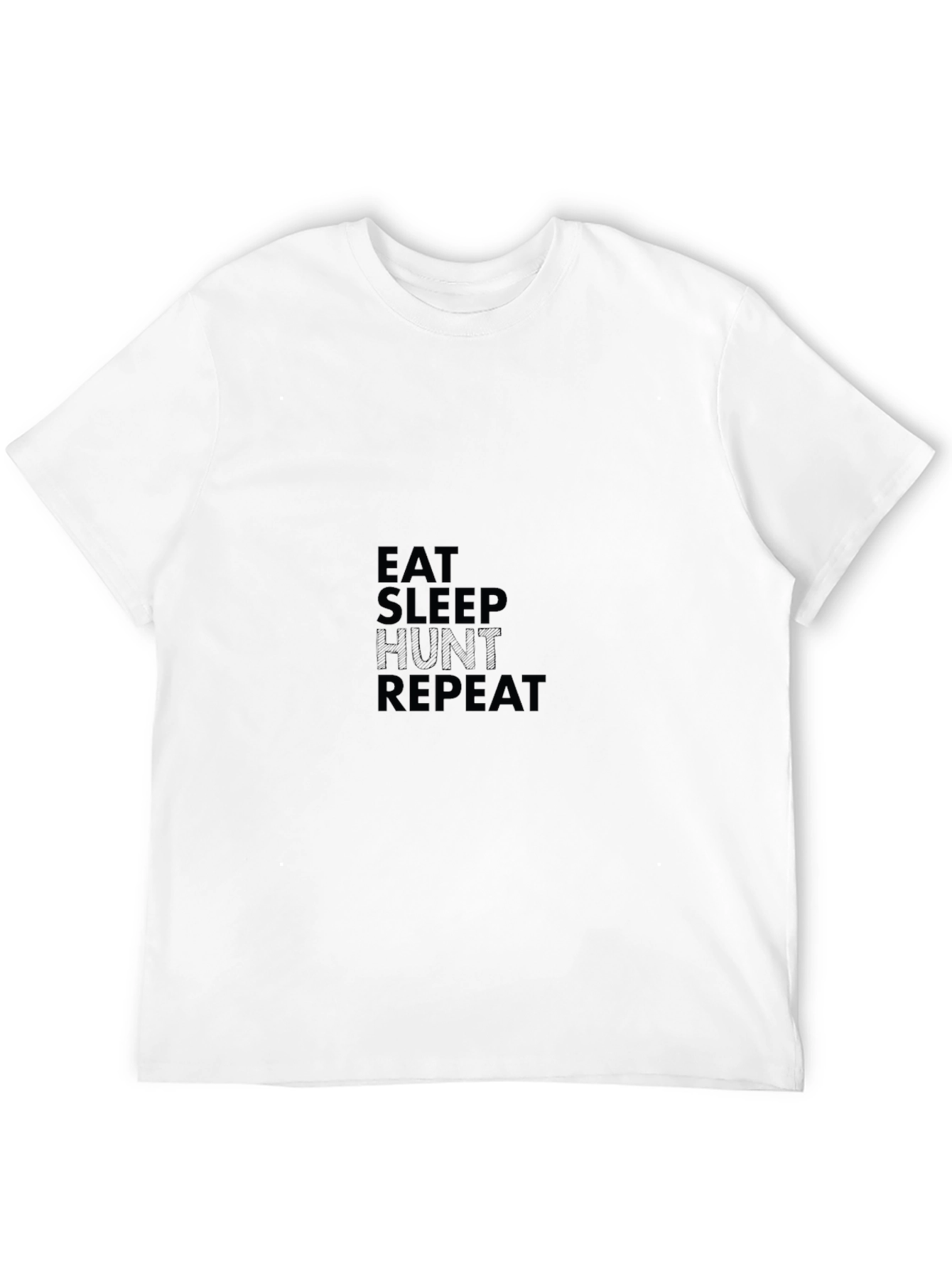 Eat Sleep Hunt Repeat Black Graphic Tee