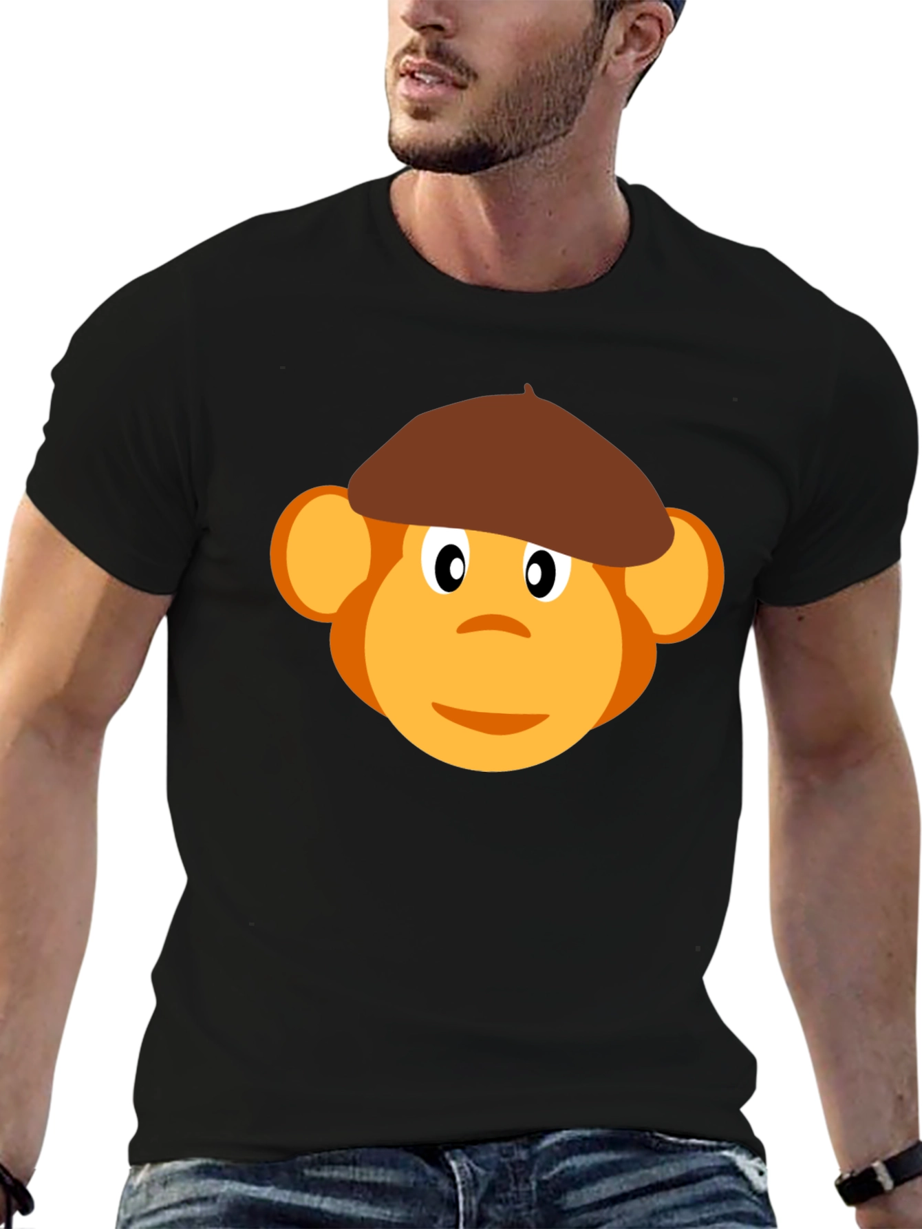 Monkey Face T-Shirt - Funny Cartoon Graphic Tee