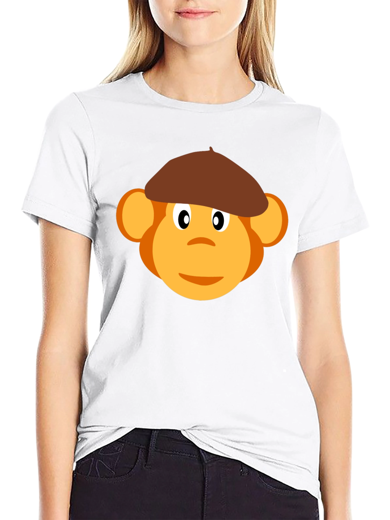 Monkey Face T-Shirt - Funny Cartoon Graphic Tee
