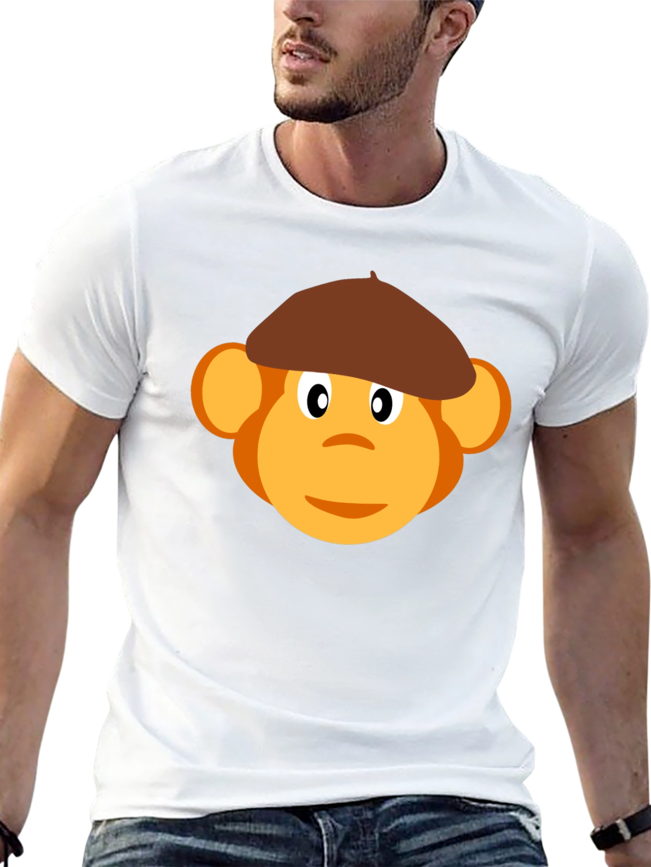 Monkey Face T-Shirt - Funny Cartoon Graphic Tee