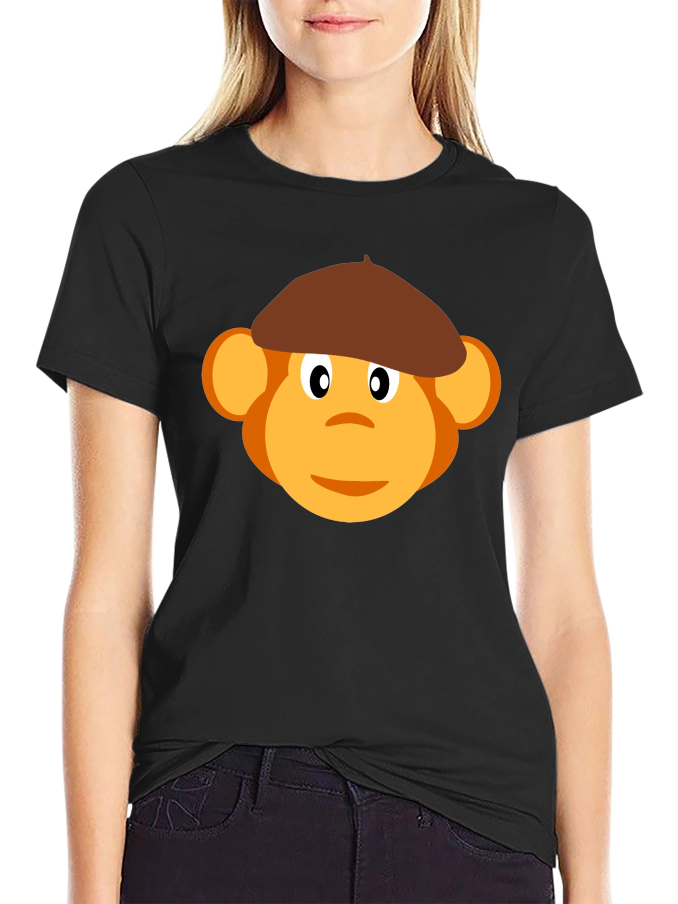 Monkey Face T-Shirt - Funny Cartoon Graphic Tee