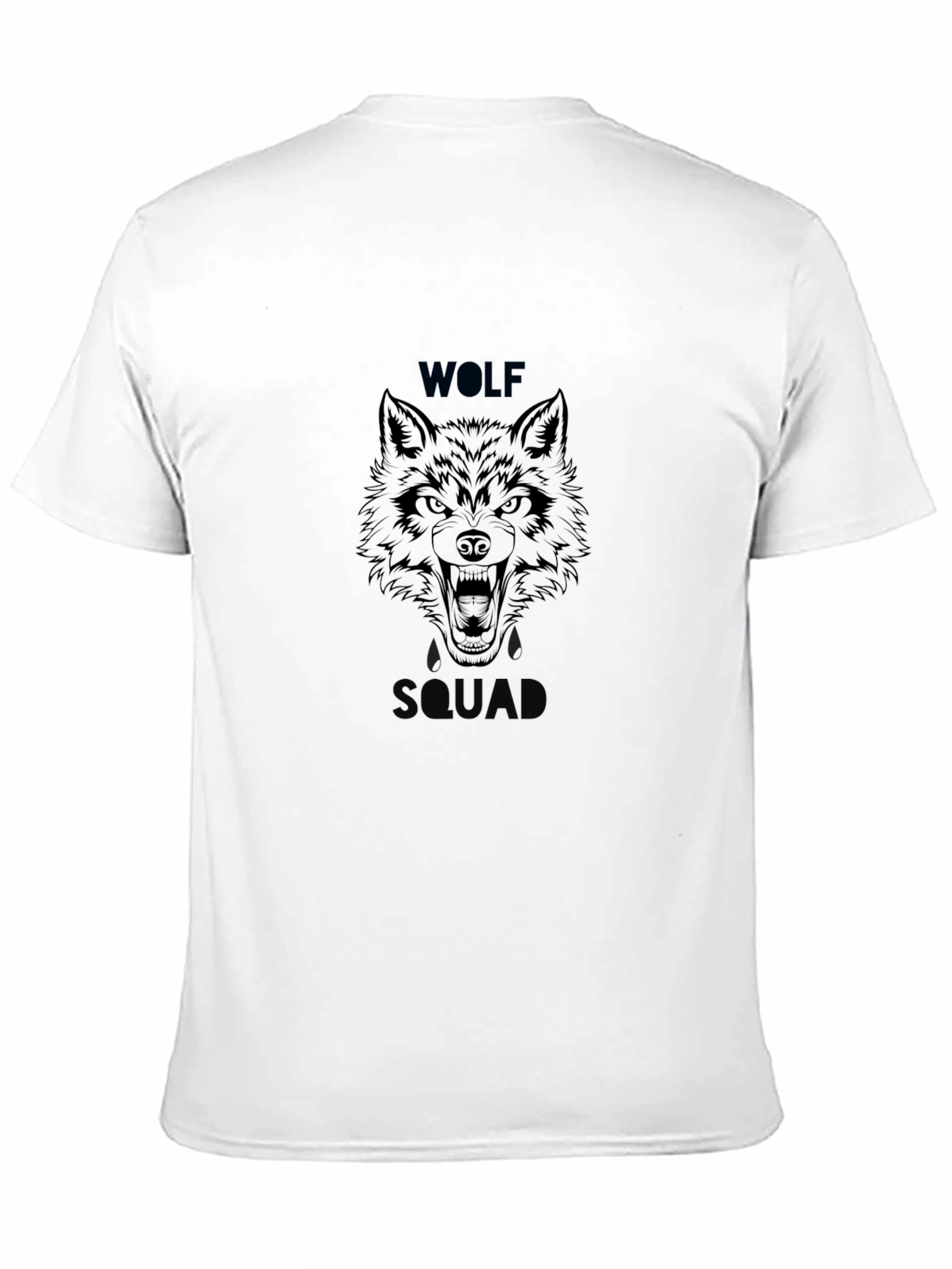 Wolf Squad Graphic Print Black T-Shirt