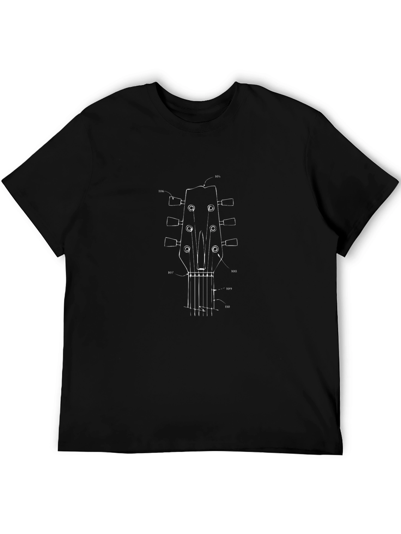 Guitar Headstock Patent Print T-Shirt