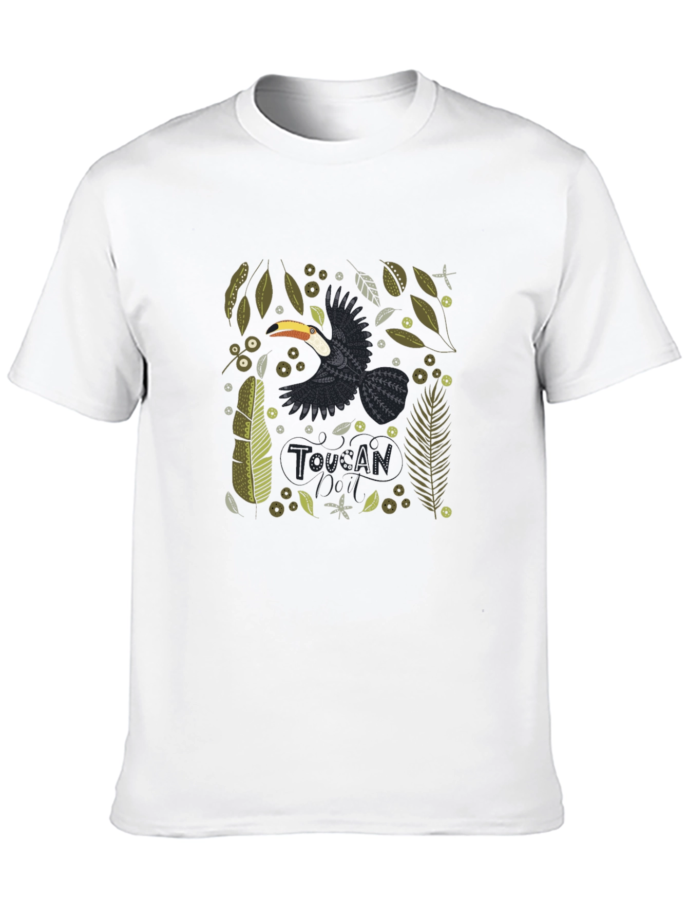 Toucan Graphic Print T-Shirt - Stylish Bird Tee
