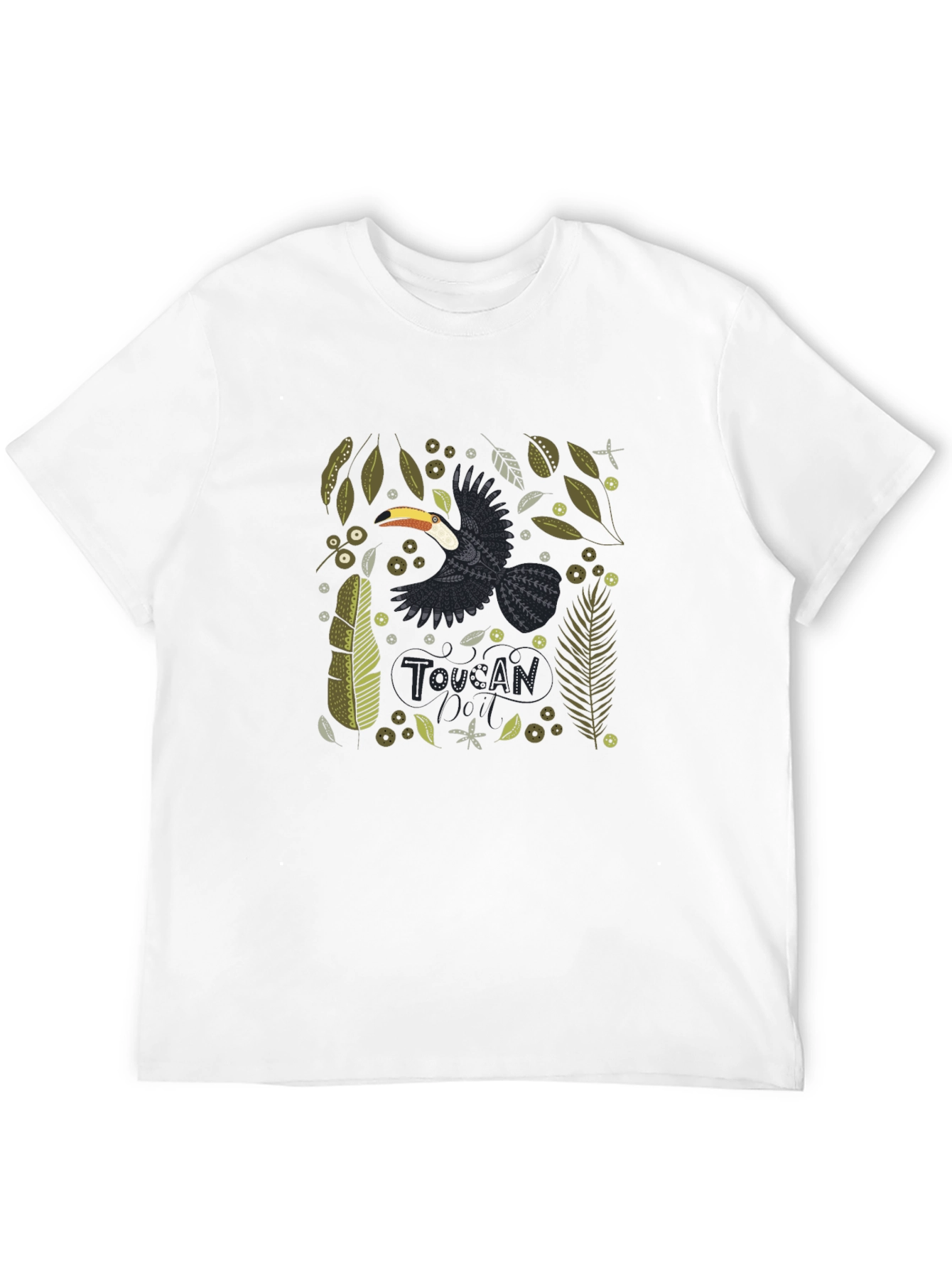 Toucan Graphic Print T-Shirt - Stylish Bird Tee