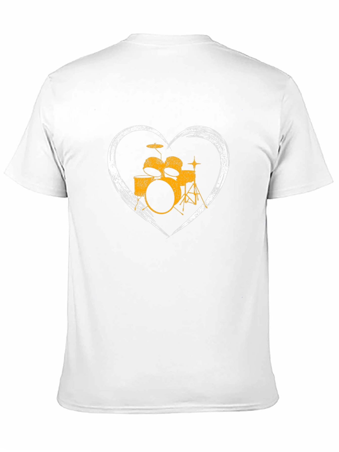 Drum Kit Heart Graphic Tee - Music Lover T-Shirt