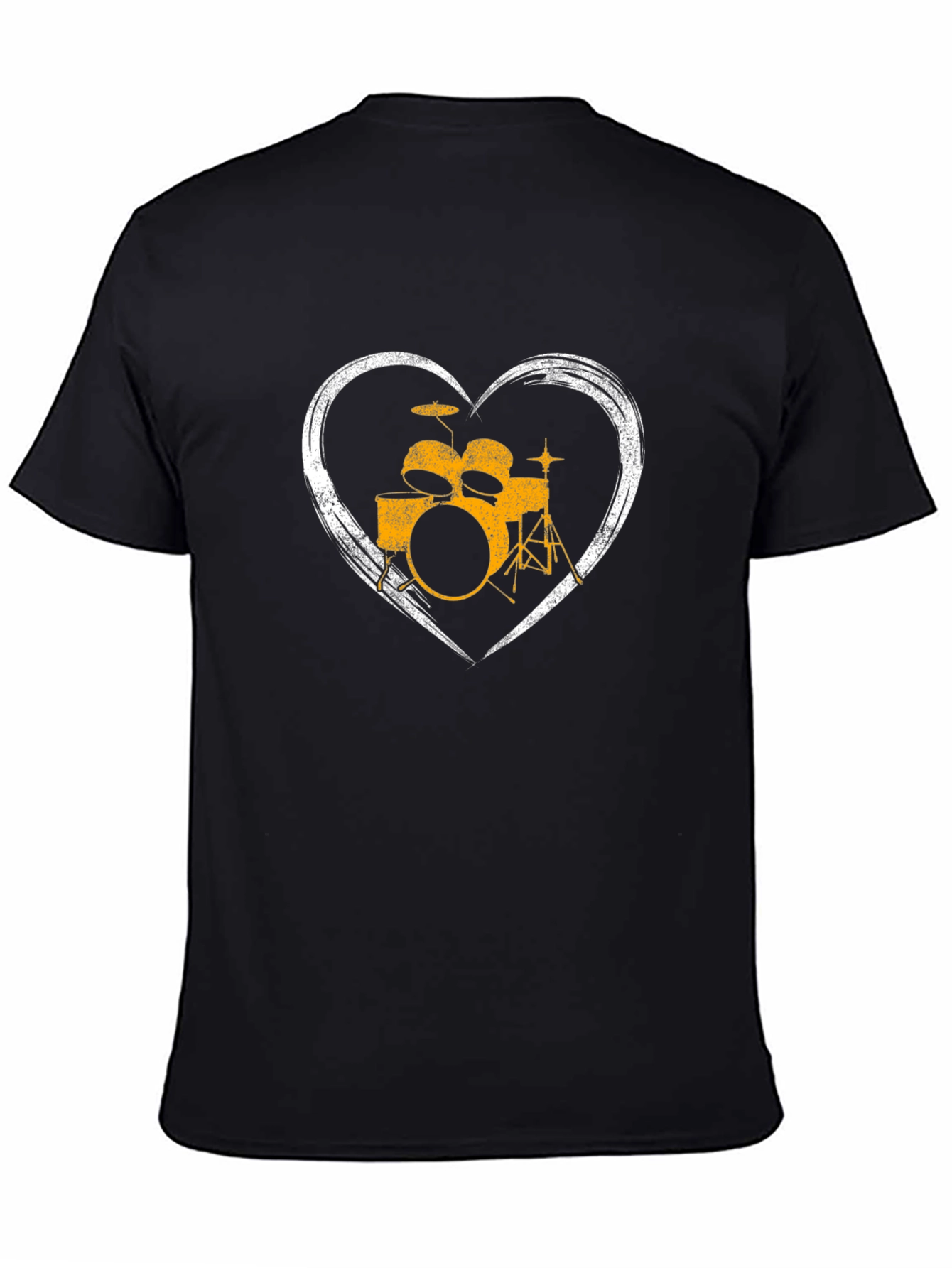 Drum Kit Heart Graphic Tee - Music Lover T-Shirt