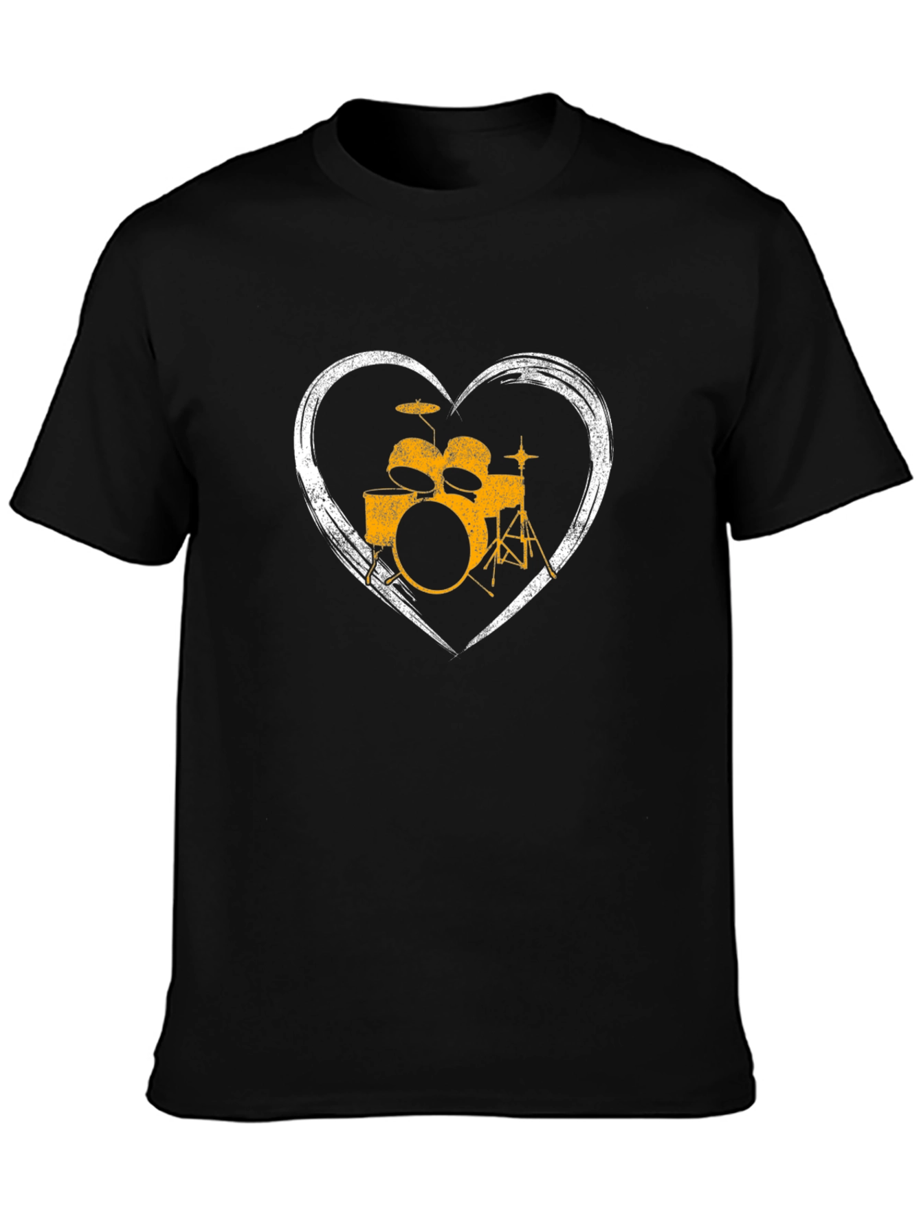 Drum Kit Heart Graphic Tee - Music Lover T-Shirt