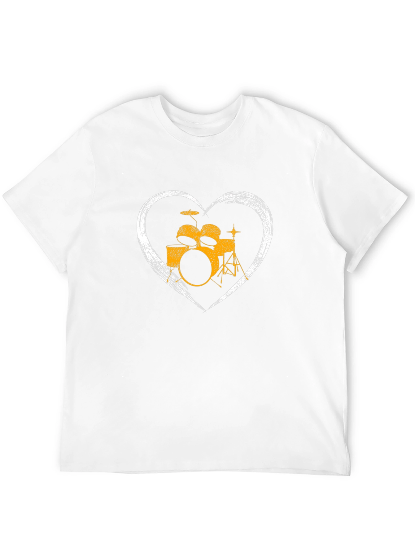 Drum Kit Heart Graphic Tee - Music Lover T-Shirt