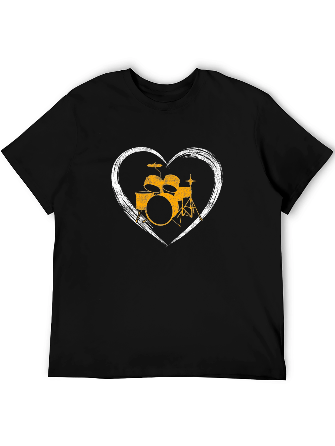 Drum Kit Heart Graphic Tee - Music Lover T-Shirt