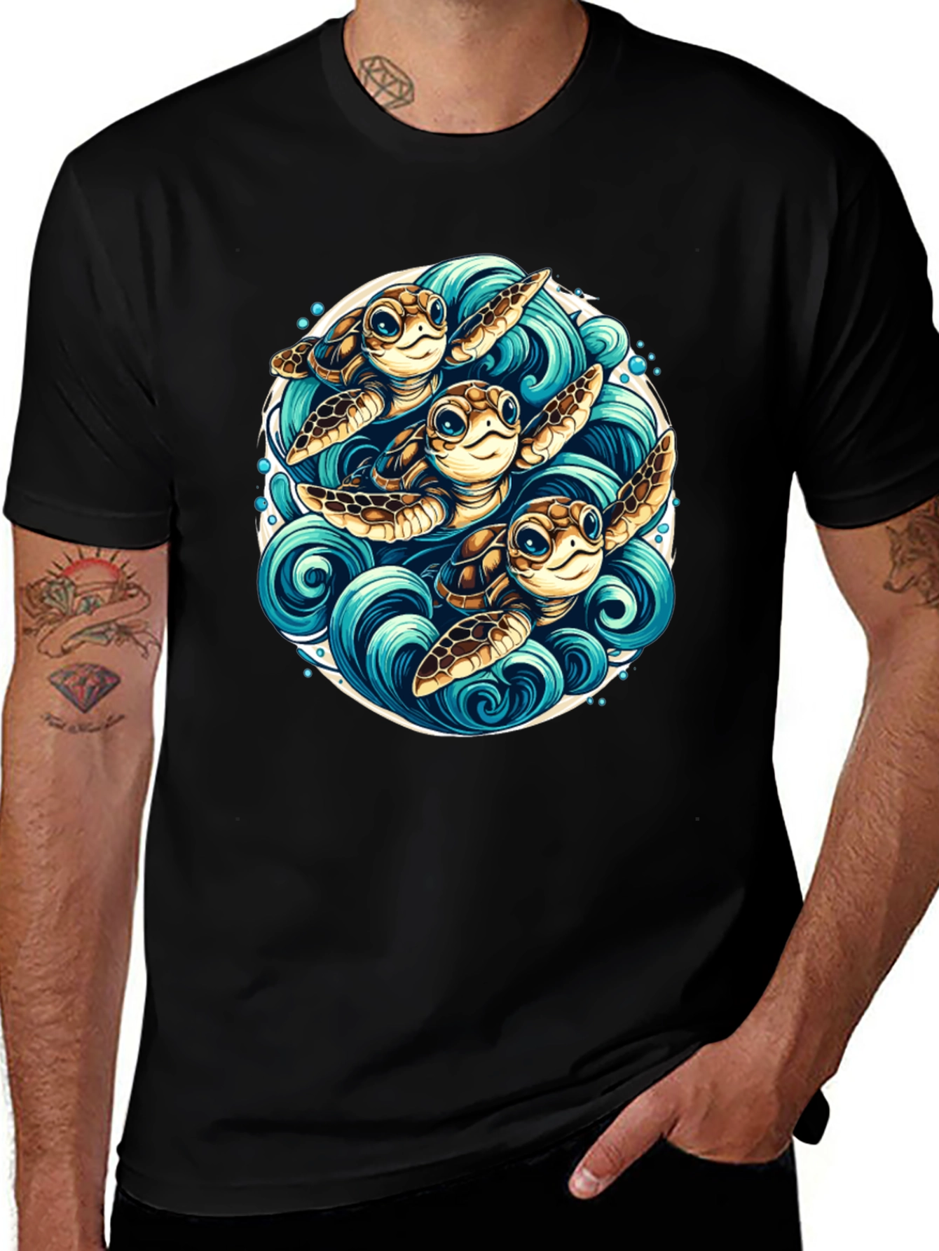 Turtle Trio Graphic Tee - Ocean Lovers Apparel