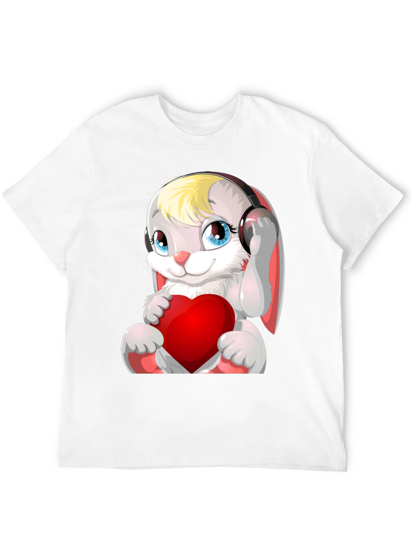 Cute Bunny with Headphones T-Shirt
