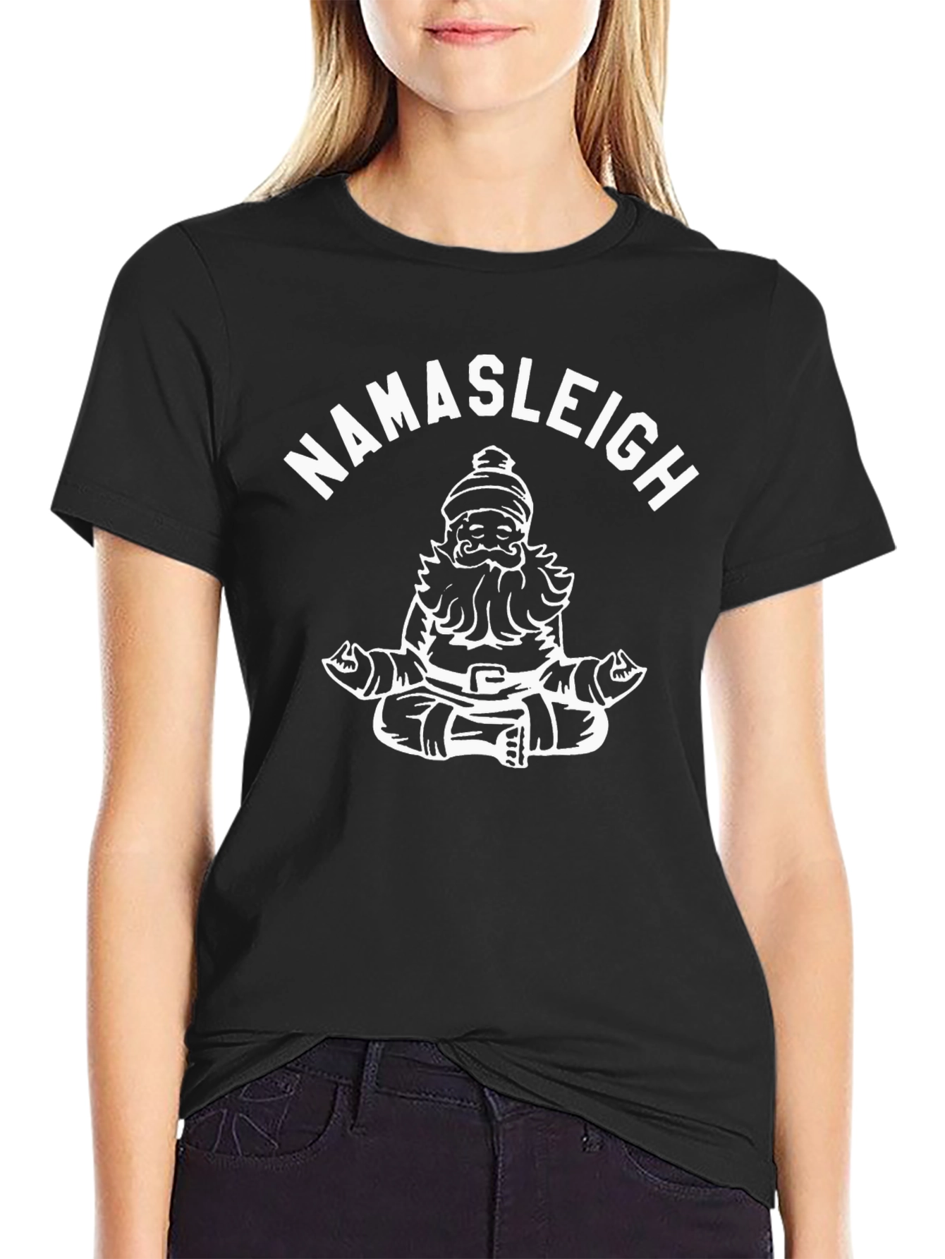 Namasleigh Santa Yoga T-Shirt - Holiday Zen
