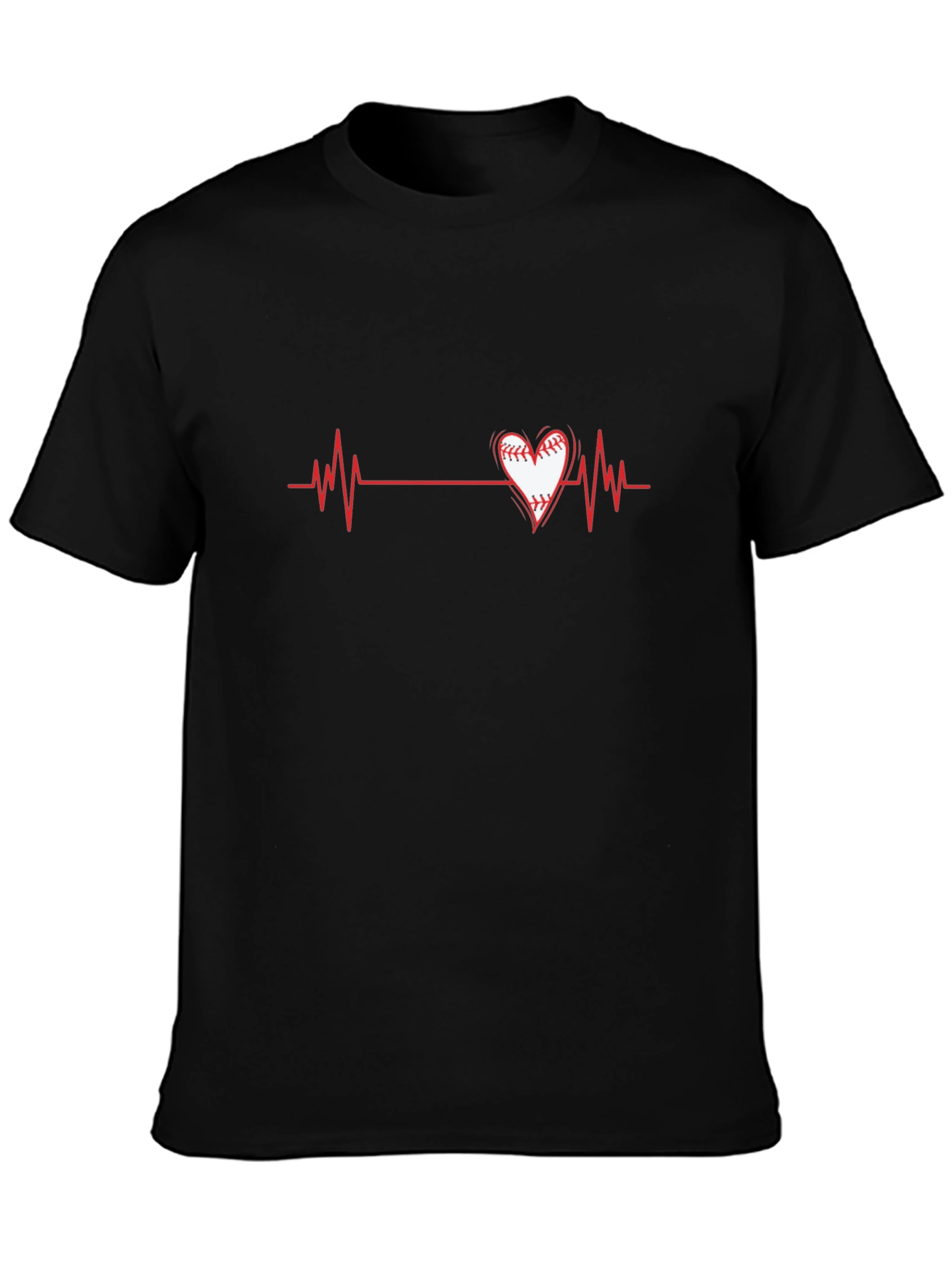 Baseball Heartbeat Graphic T-Shirt
