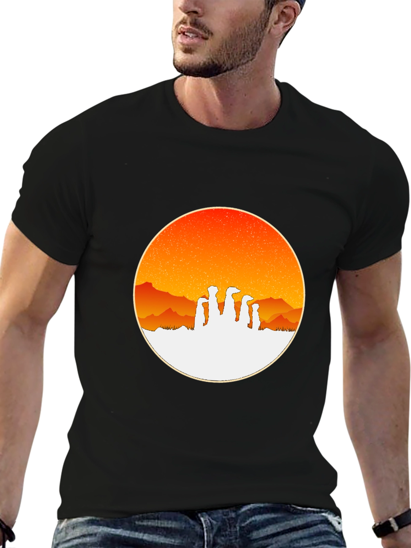 Meerkat Sunset T-Shirt - Stylish Graphic Tee