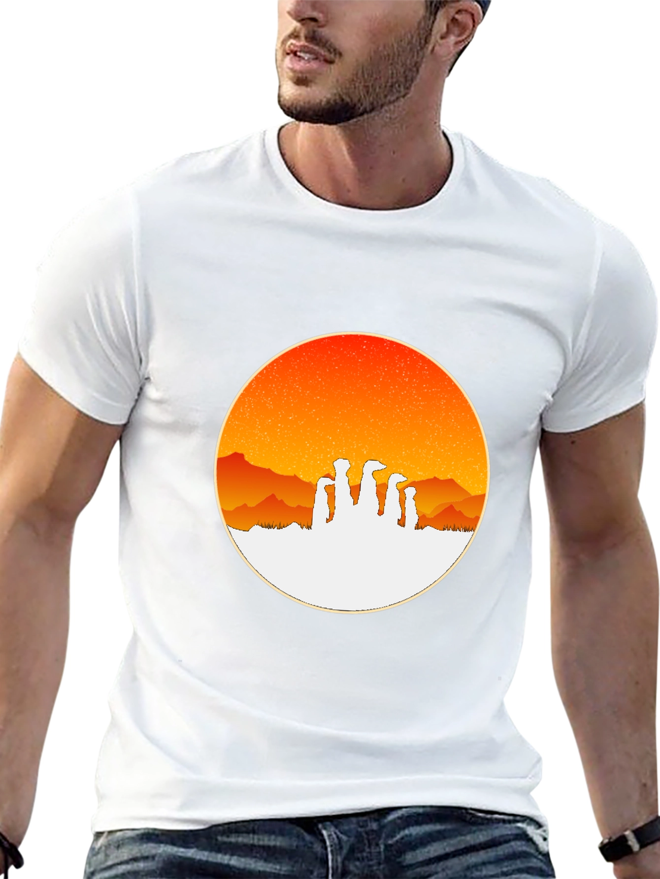 Meerkat Sunset T-Shirt - Stylish Graphic Tee