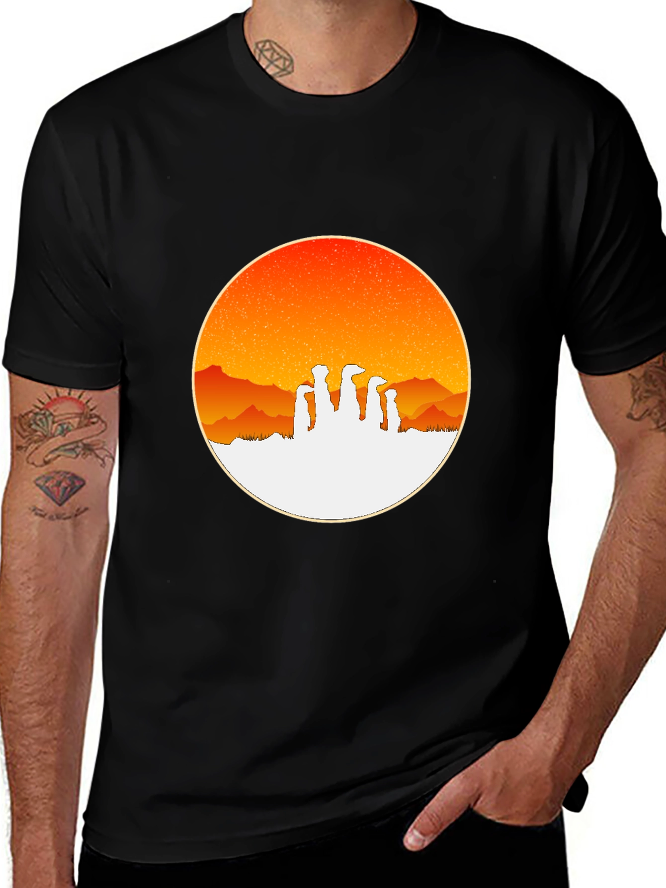 Meerkat Sunset T-Shirt - Stylish Graphic Tee