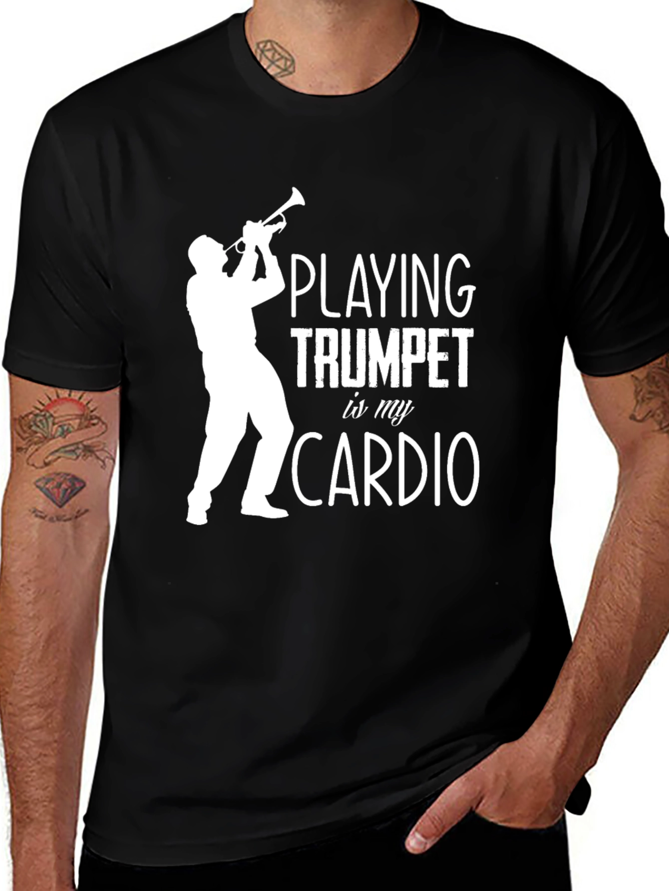 Trumpet Player Cardio Graphic Tee