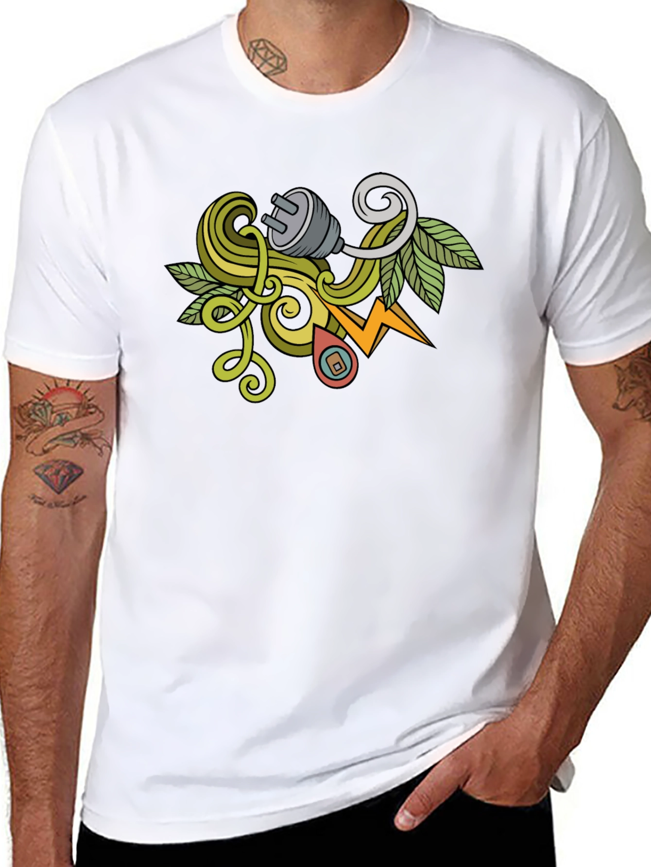 Nature Inspired Electric Plug T-Shirt