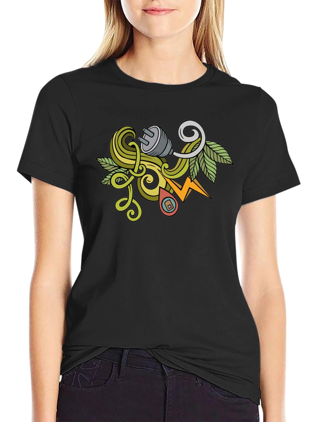 Nature Inspired Electric Plug T-Shirt
