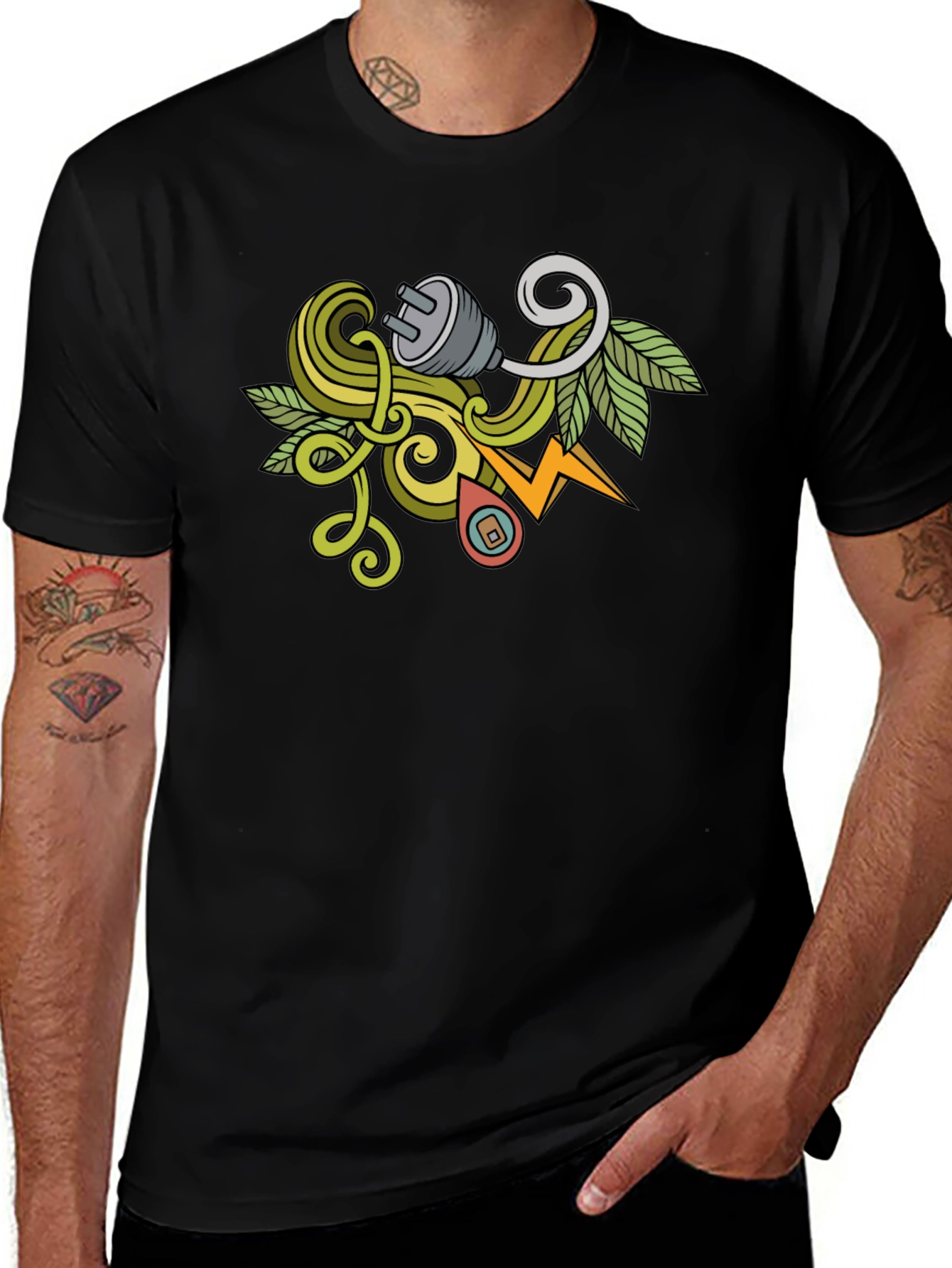 Nature Inspired Electric Plug T-Shirt